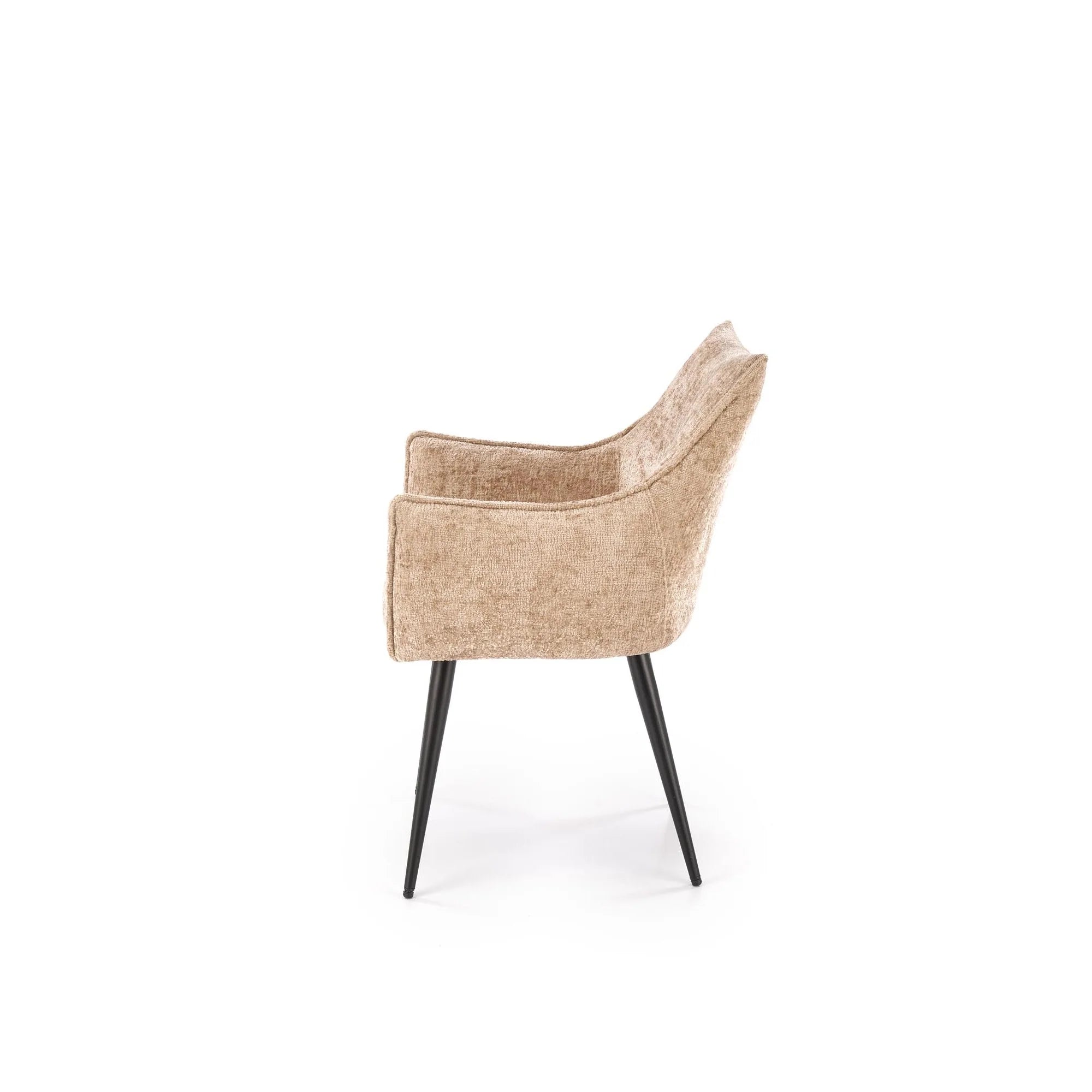 Scaun K559, bej/negru, stofa clasica/metal, 60x59x85 cm