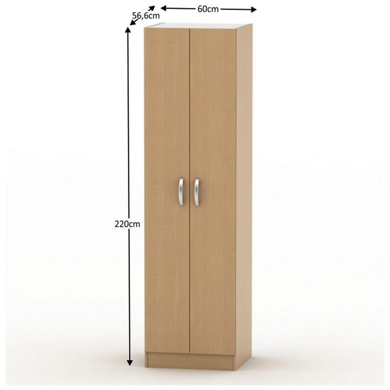 Dulap BETTY NEW 2, fag, DTD laminat/PAL, cu 2 usi, 60x57x220 cm