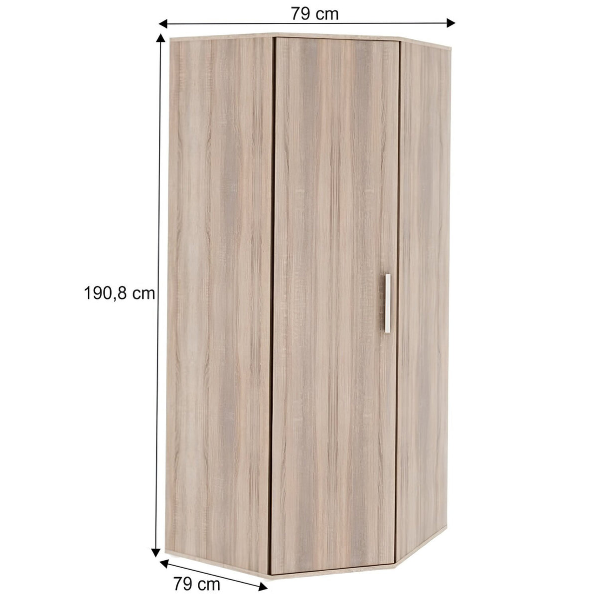 Dulap DUNAJ TIPUL15, stejar sonoma, DTD laminat, cu o usa, 79x79x191 cm