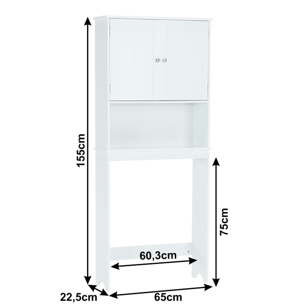 Dulap ATENE TYPUL 5, alb, cu 2 usi, 65x23x155 cm