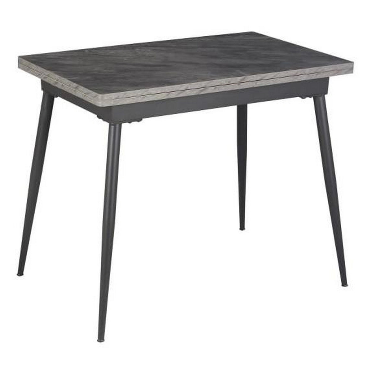 Masa extensibila SMART, gri cu efect de marmura/negru, 60/120x93x77 cm