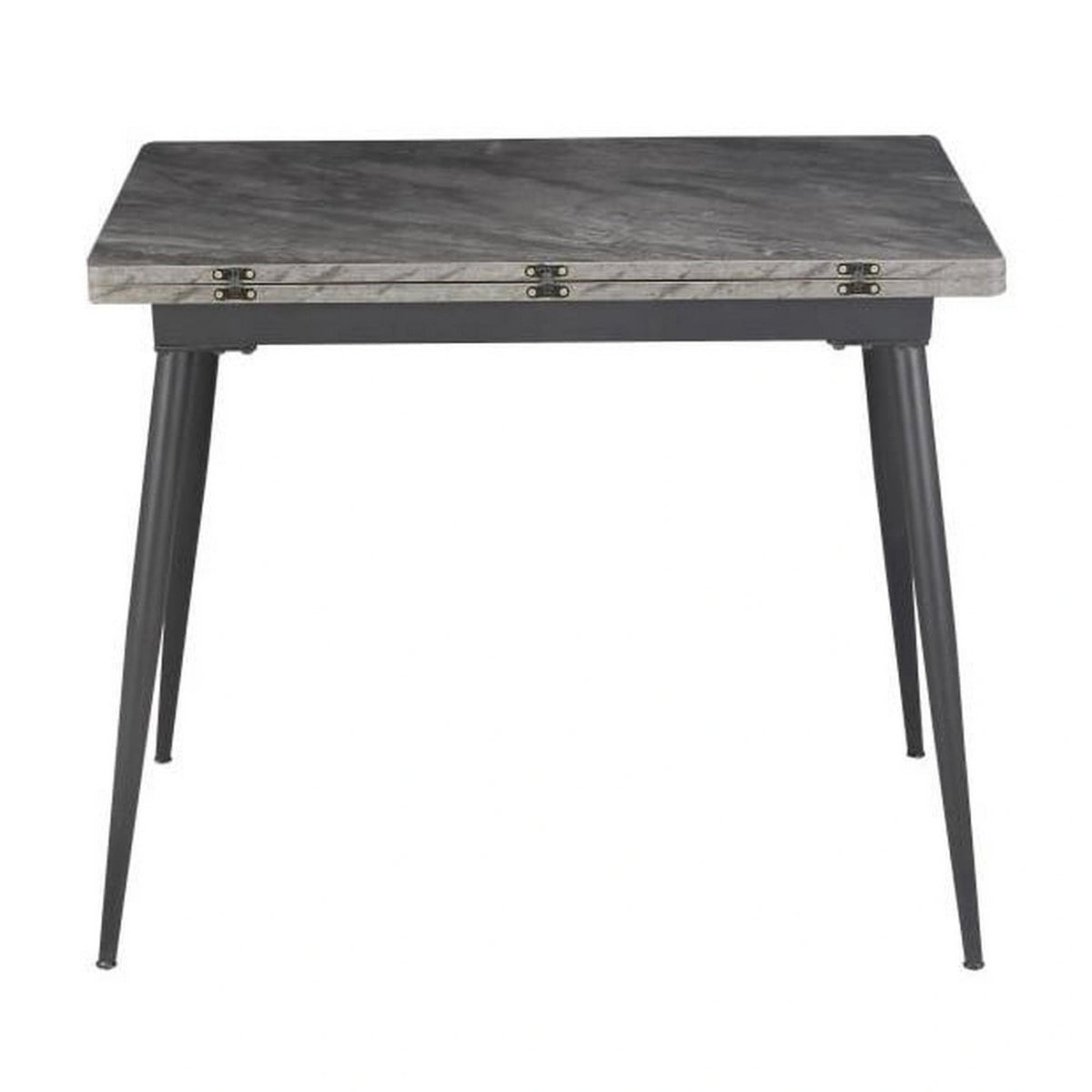 Masa extensibila SMART, gri cu efect de marmura/negru, 60/120x93x77 cm