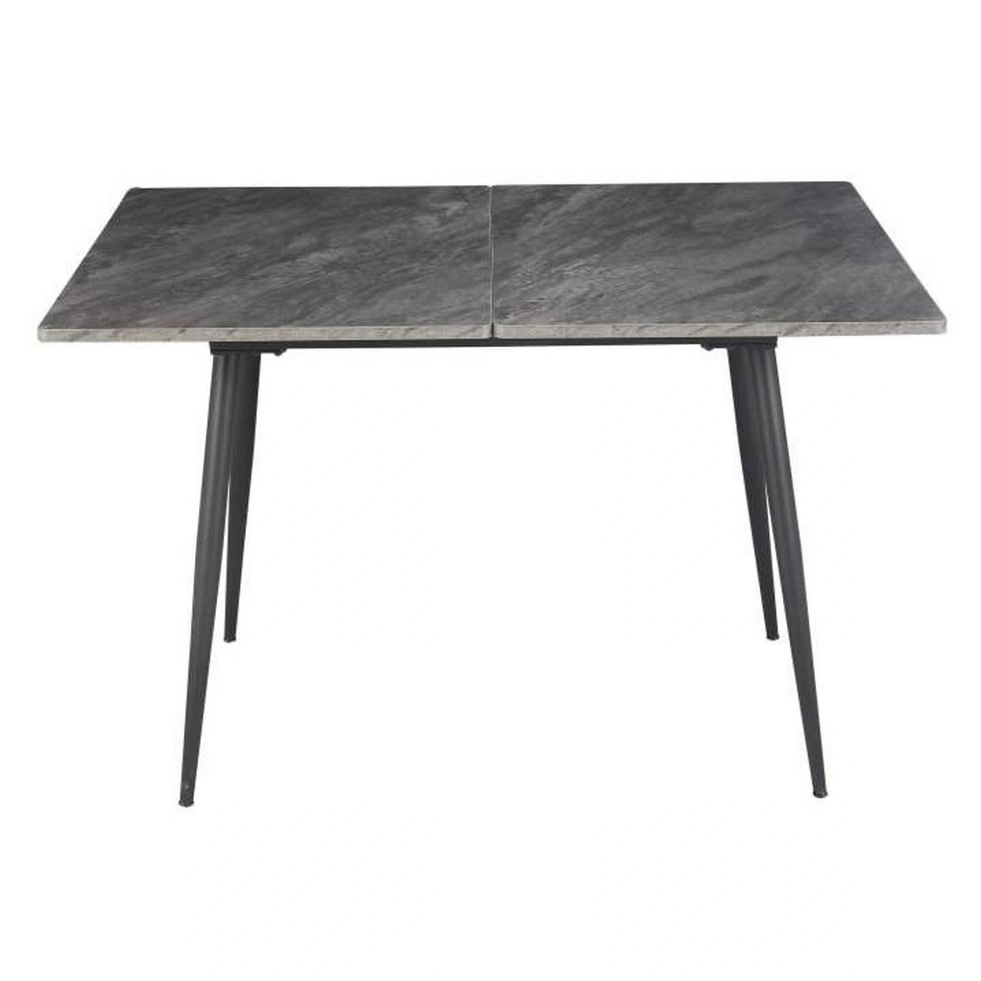 Masa extensibila SMART, gri cu efect de marmura/negru, 60/120x93x77 cm