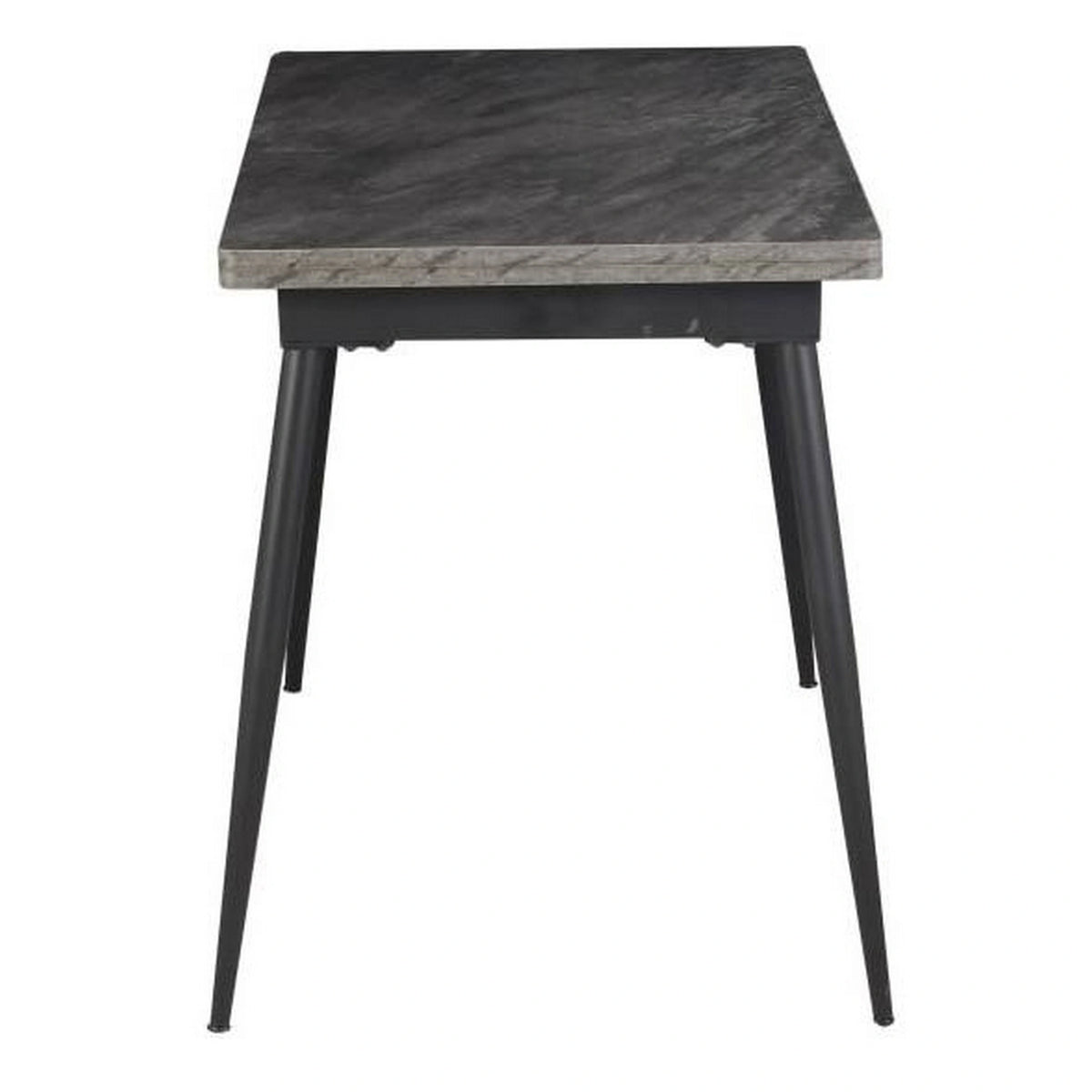 Masa extensibila SMART, gri cu efect de marmura/negru, 60/120x93x77 cm