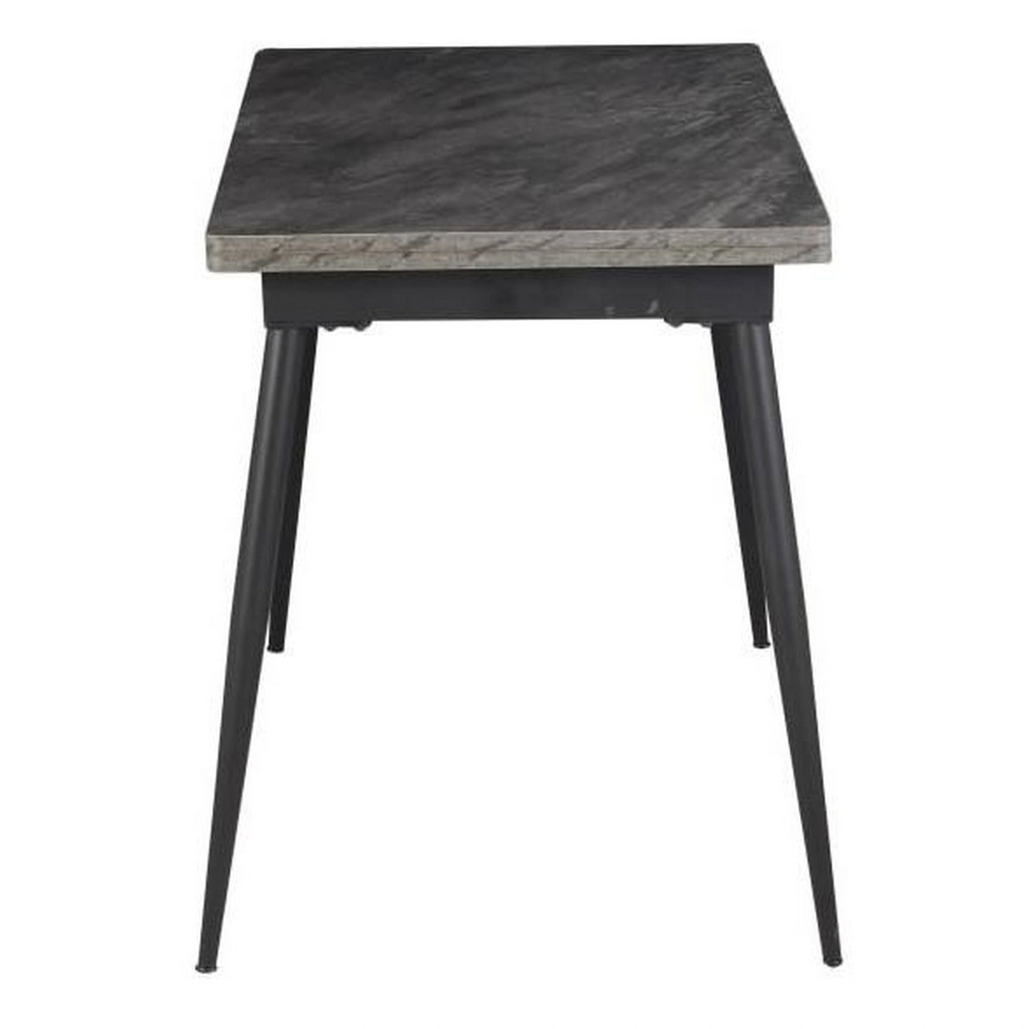 Masa extensibila SMART, gri cu efect de marmura/negru, 60/120x93x77 cm