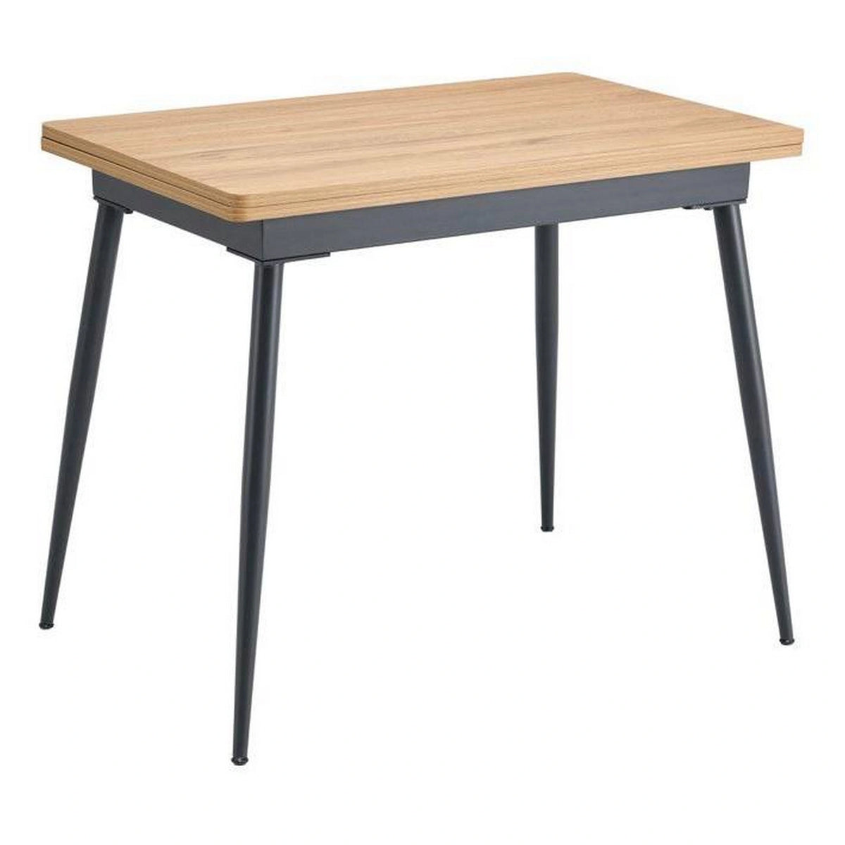 Masa extensibila SMART, stejar/negru, 60/120x93x77 cm