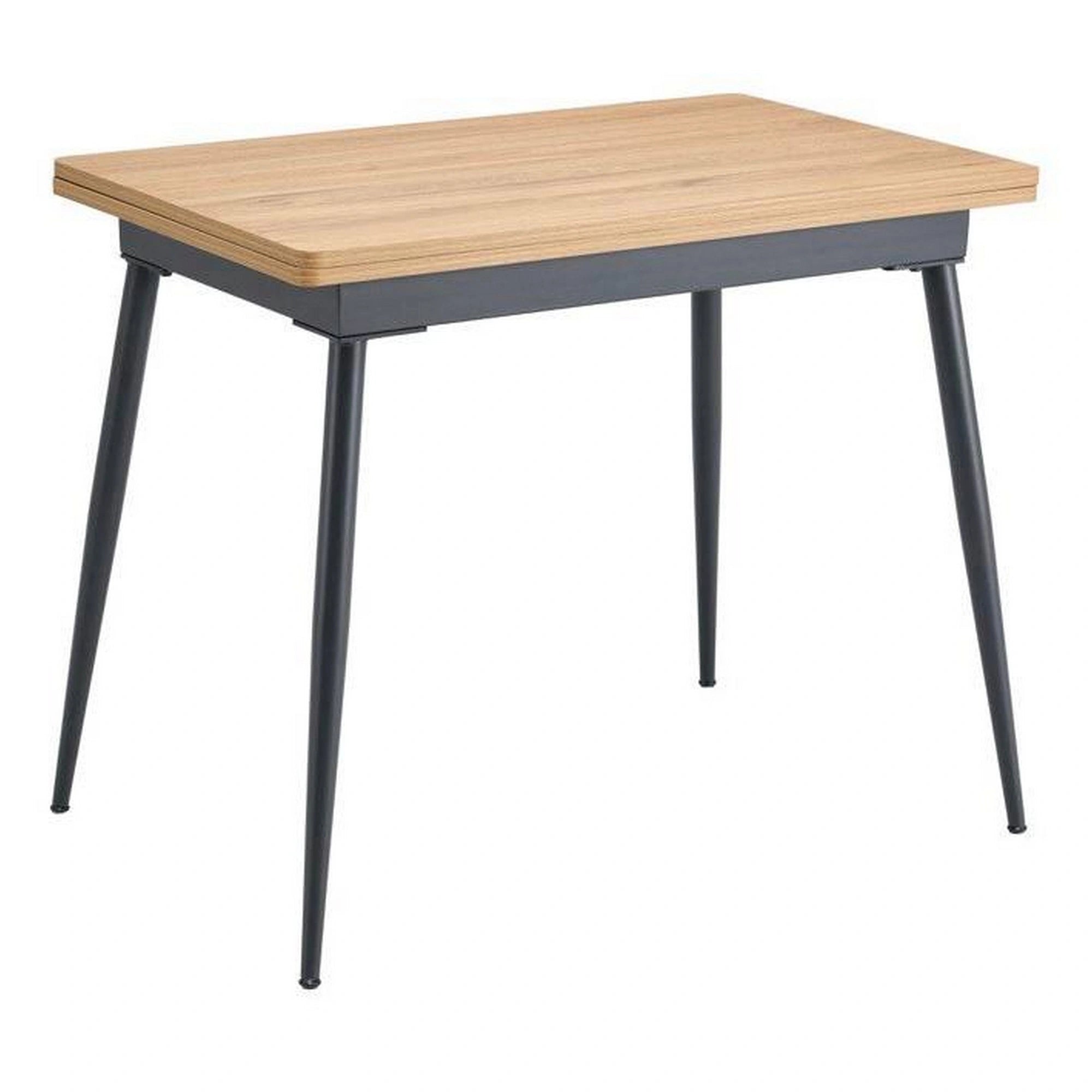 Masa extensibila SMART, stejar/negru, 60/120x93x77 cm