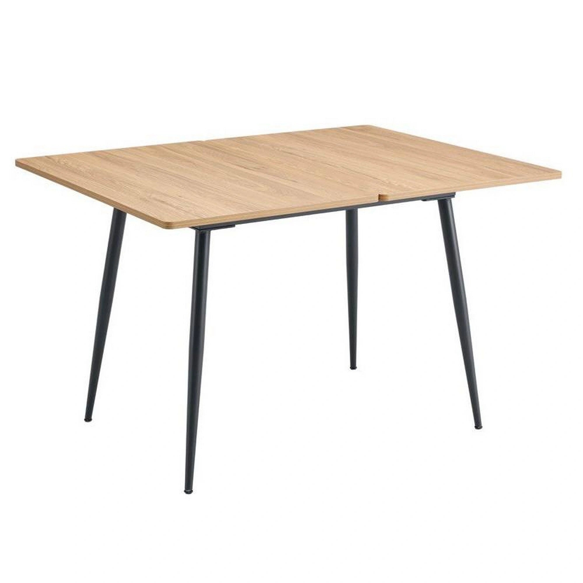 Masa extensibila SMART, stejar/negru, 60/120x93x77 cm