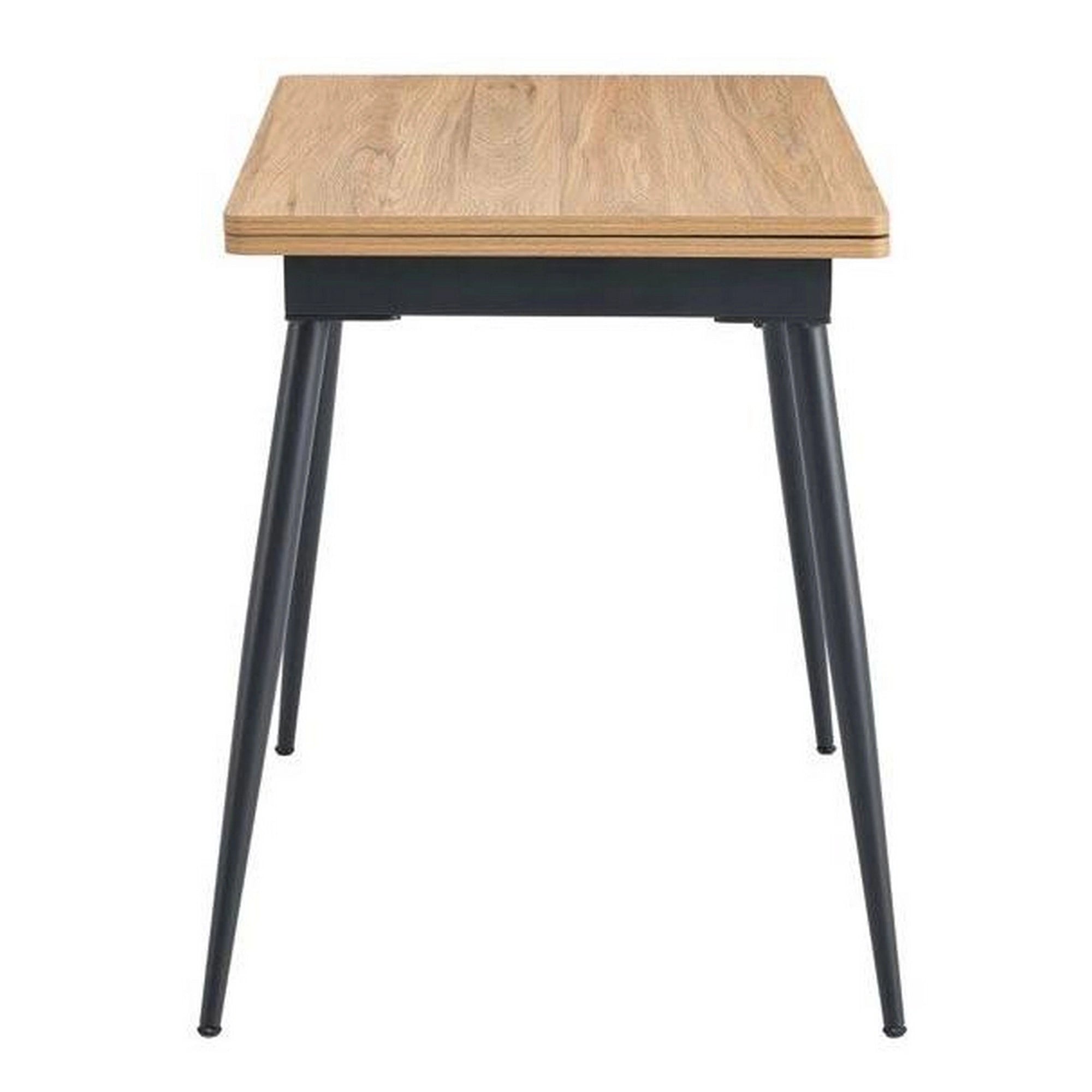 Masa extensibila SMART, stejar/negru, 60/120x93x77 cm