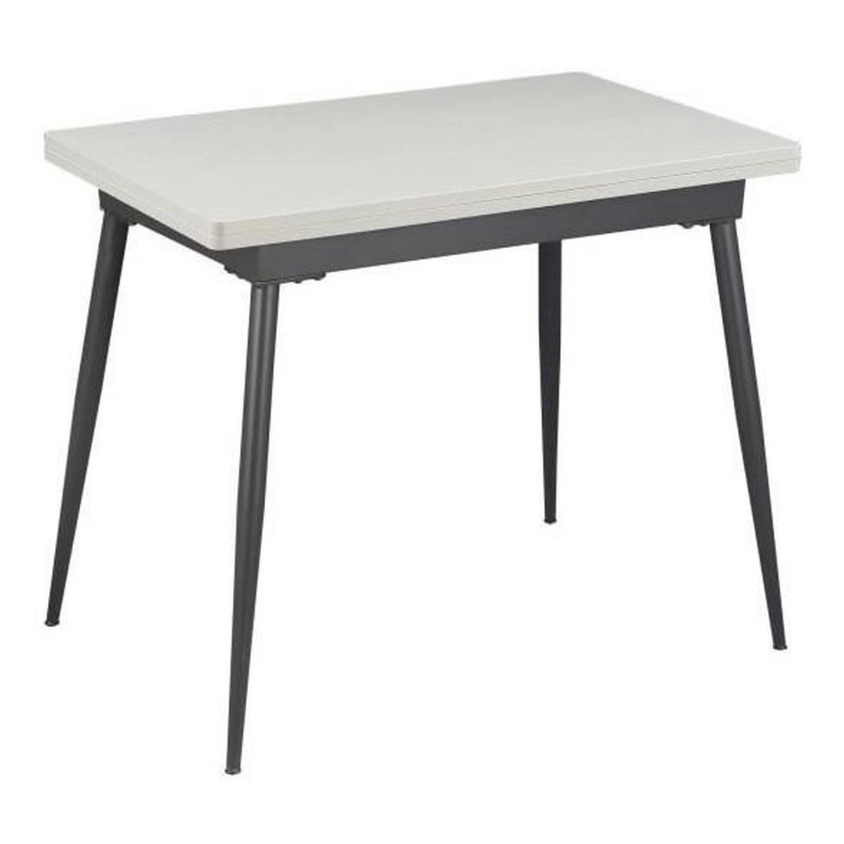 Masa extensibila SMART, alb/negru, 60/120x93x77 cm