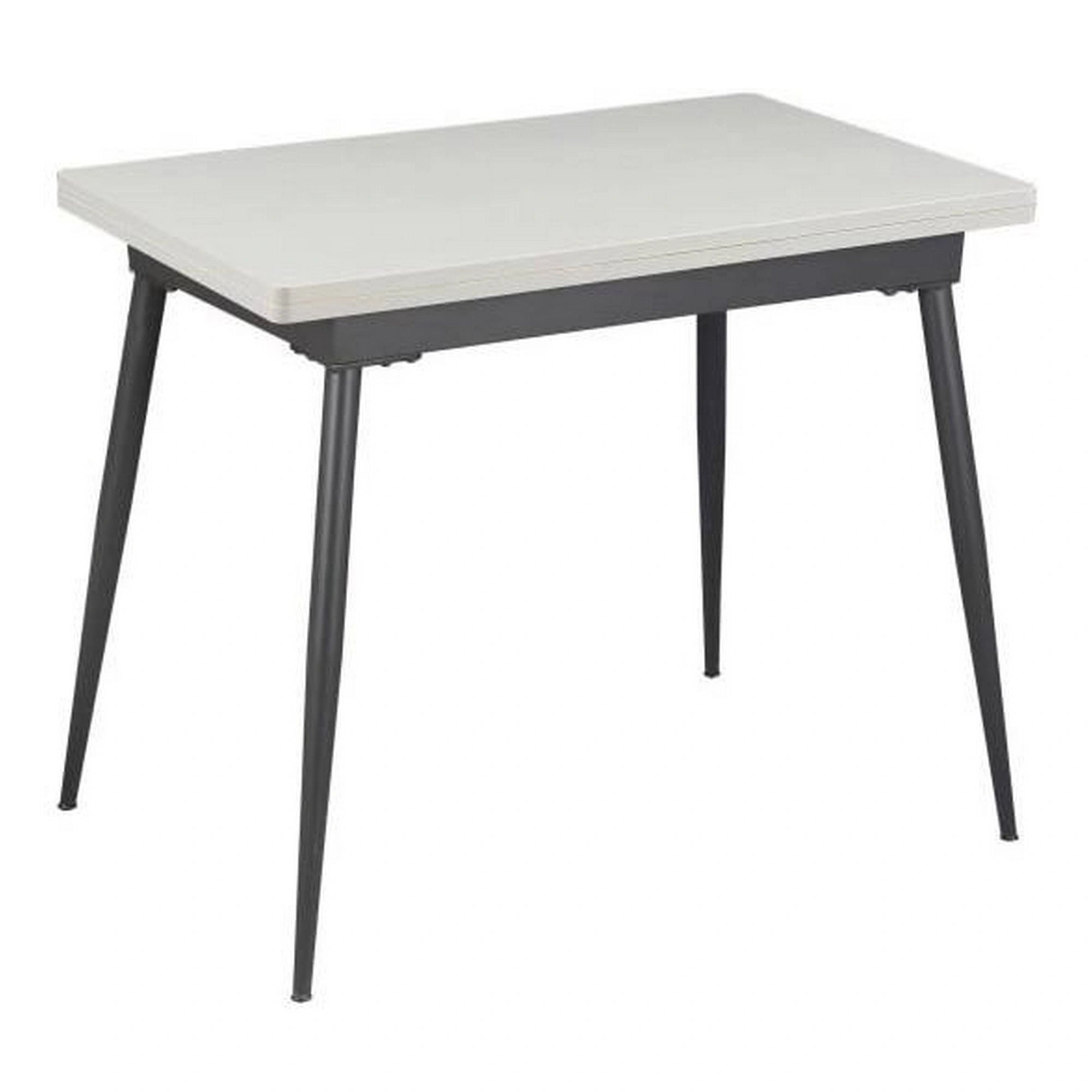 Masa extensibila SMART, alb/negru, 60/120x93x77 cm