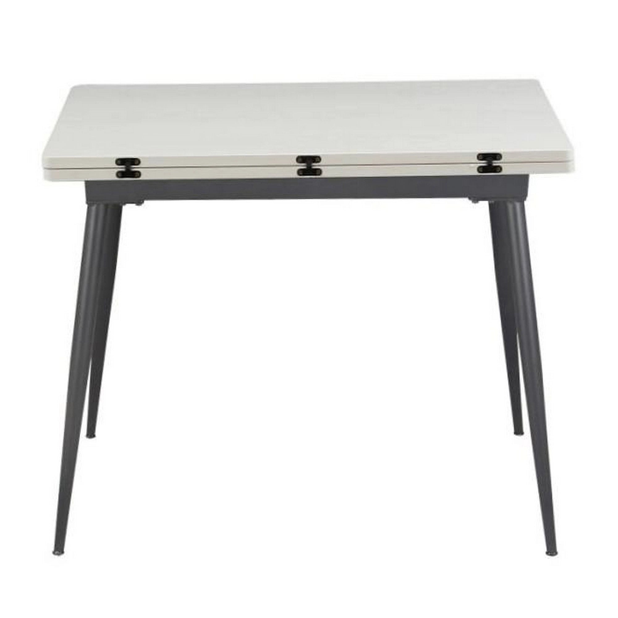 Masa extensibila SMART, alb/negru, 60/120x93x77 cm