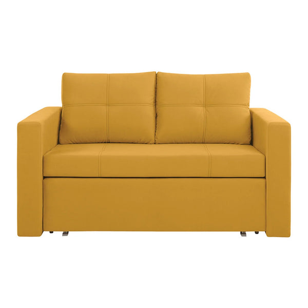 Canapea extensibila BUNIO III, stofa clasica galben - Manila 32, 147x88x86 cm