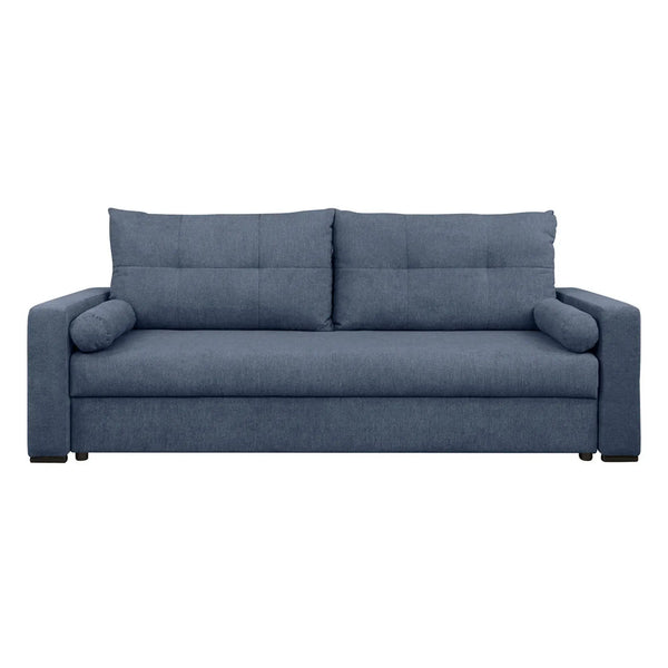 Canapea extensibila MONA, stofa catifelata albastru inchis - Aston new 26, 230x92x94 cm