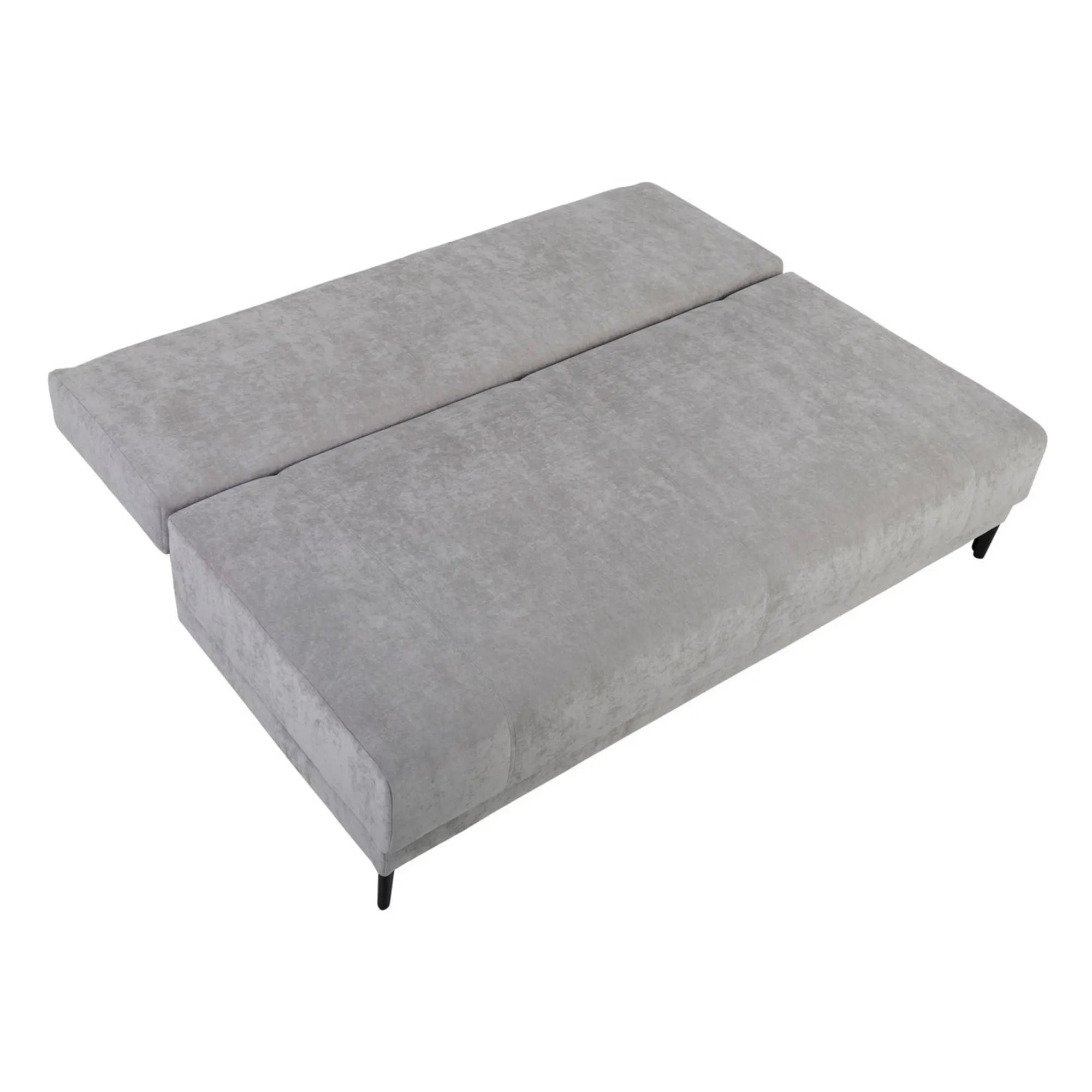 Canapea extensibila SENTILA, stofa catifelata bej - Wind 82, 198x106x91 cm