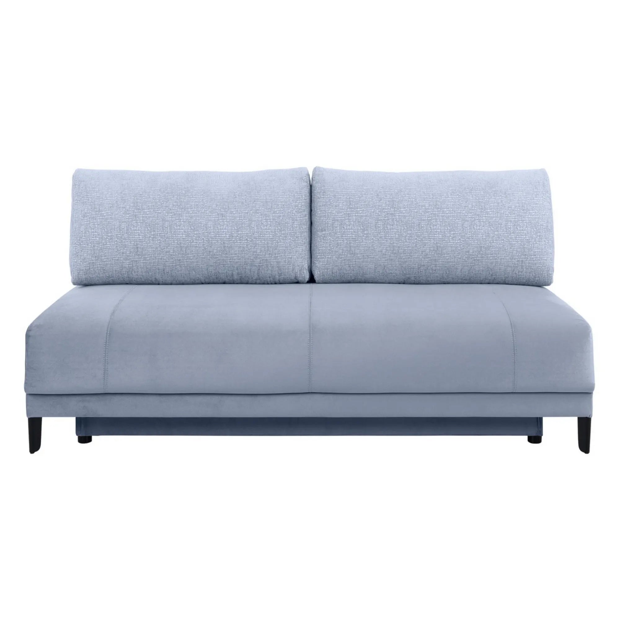Canapea extensibila SENTILA, stofa catifelata gri - Elia 84, 198x106x91 cm
