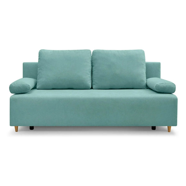 Canapea extensibila SUN, stofa catifelata verde menta - Enjoy new 18, 193x92x96 cm