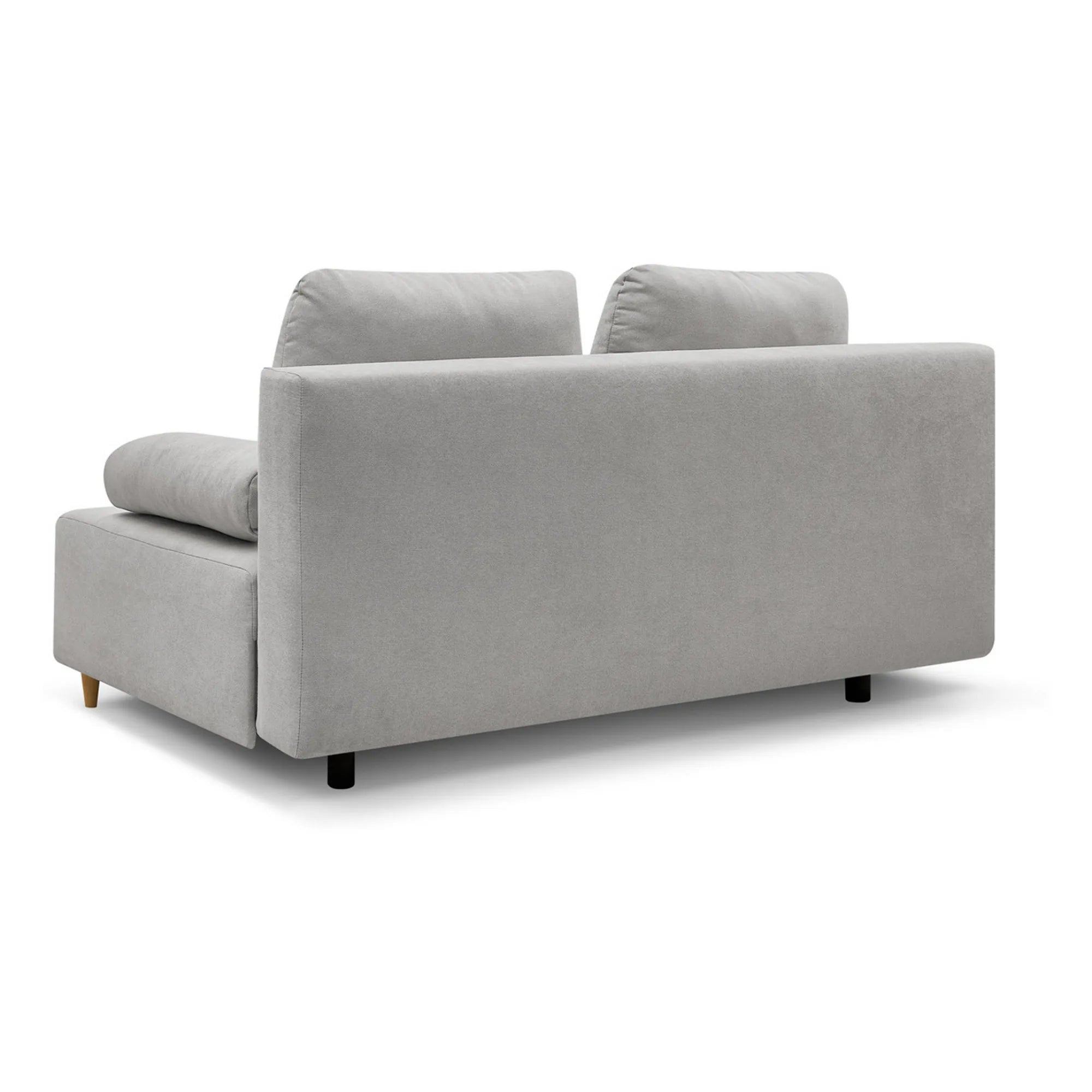 Canapea extensibila SUN, stofa catifelata gri - Enjoy New 45, 193x92x96 cm