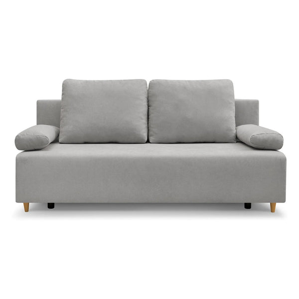 Canapea extensibila SUN, stofa catifelata gri - Enjoy New 45, 193x92x96 cm