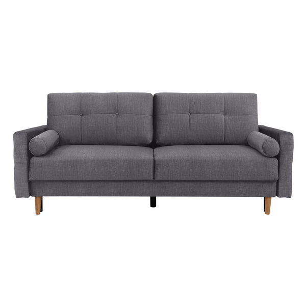 Canapea extensibila TORENT, stofa catifelata gri - Vogue 16, 220x98x95 cm