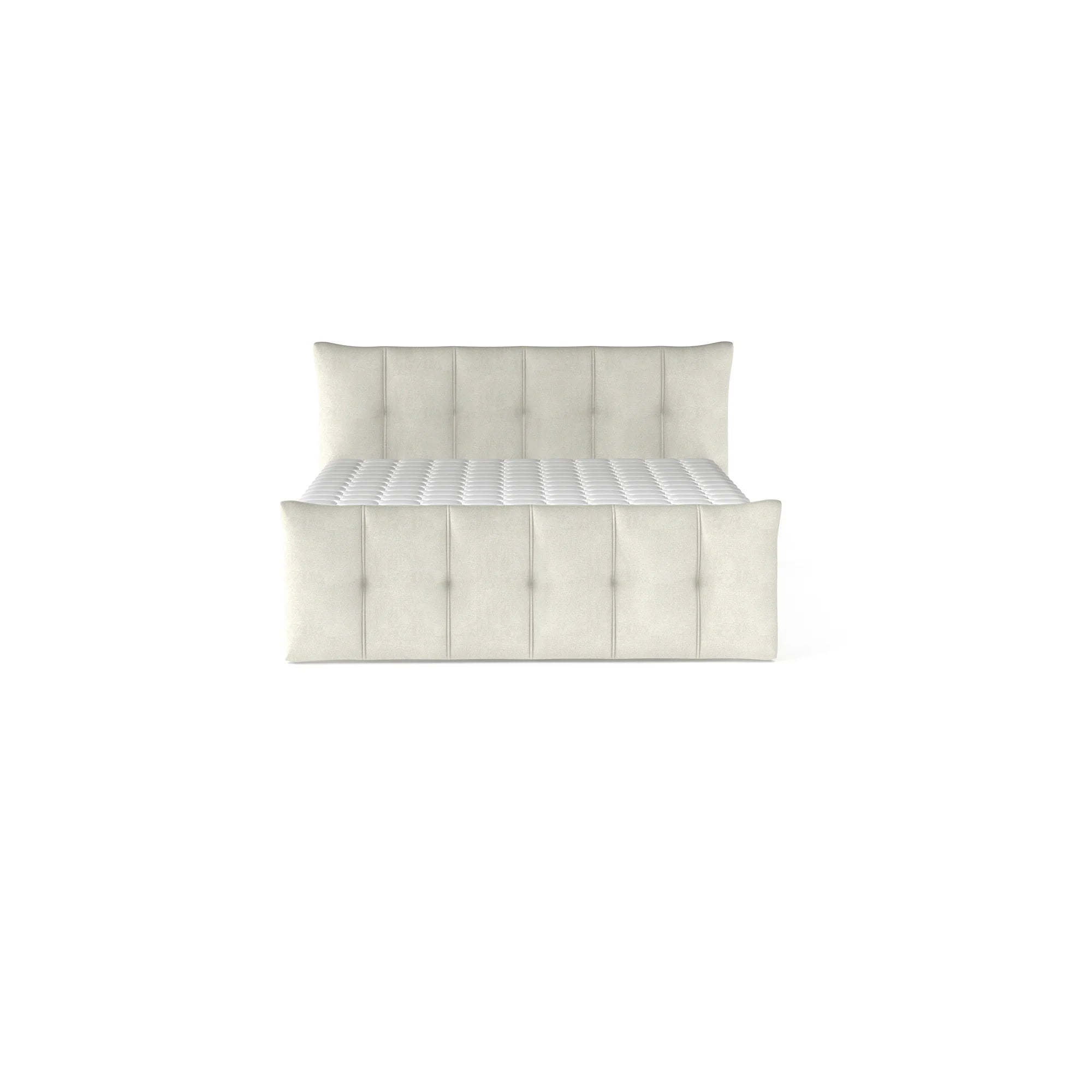 Pat boxspring SOFIA 140x200, personalizabil materiale Gama Premium, cu saltele, topper si lada pentru depozitare