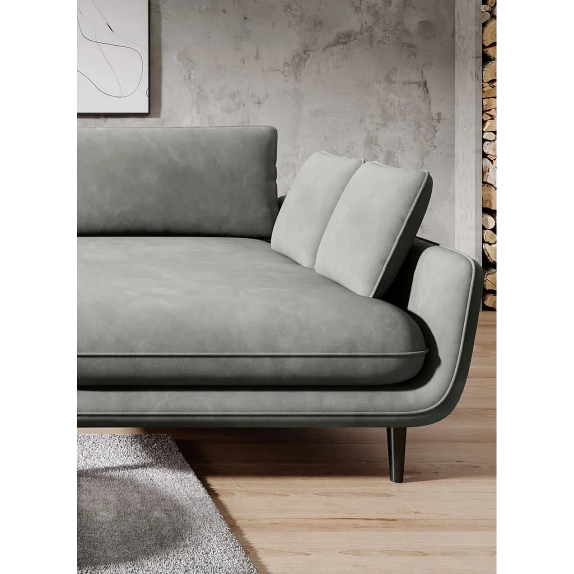 Coltar extensibil SOLANO, sezlong dreapta, stofa catifelata albastru inchis - Element 13, Gama Premium, cu lada depozitare, 260x167x83 cm