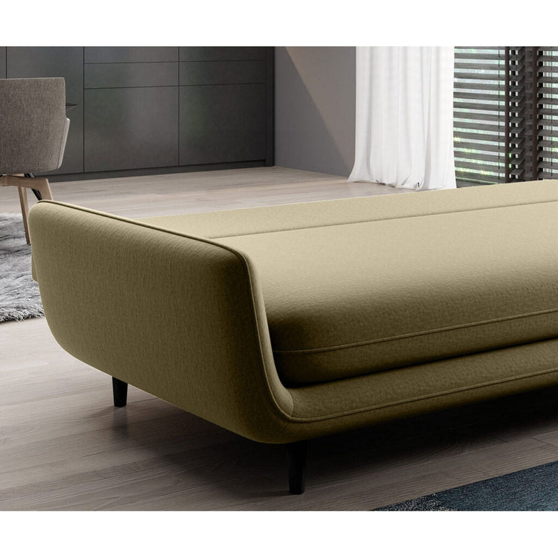 Canapea SOLANO, stofa bej - VOGUE 1, Gama Premium, 230x107x73/85 cm, functie de dormit, lada depozitare