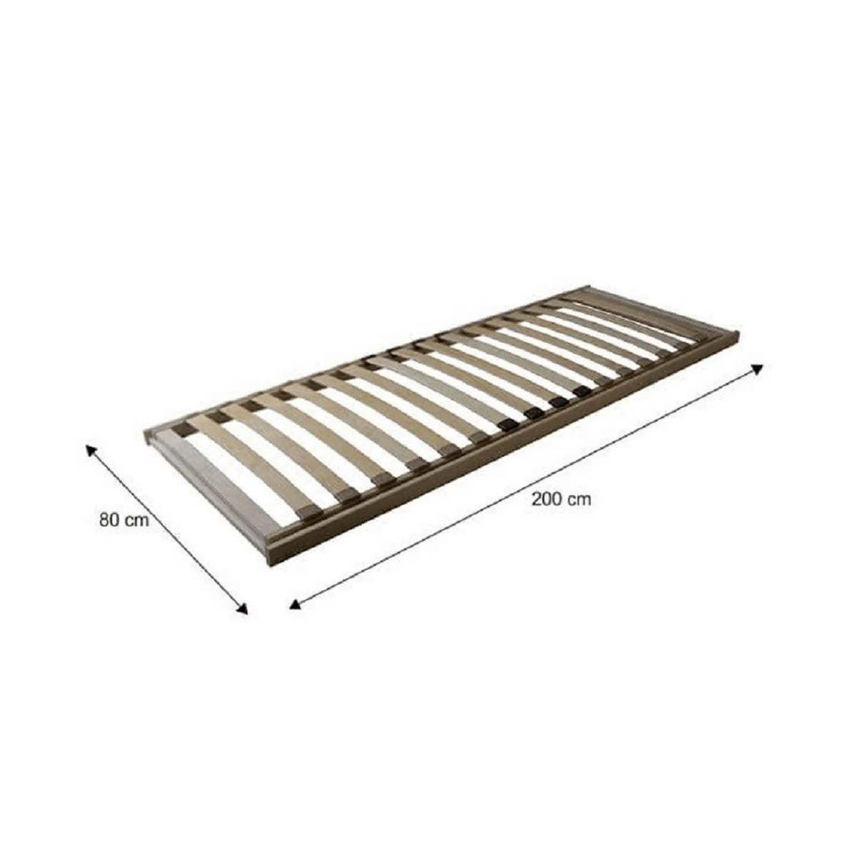 Somiera rabatabila BASIC FLEX FRONT, lemn, 16 lamele, 80x200 cm