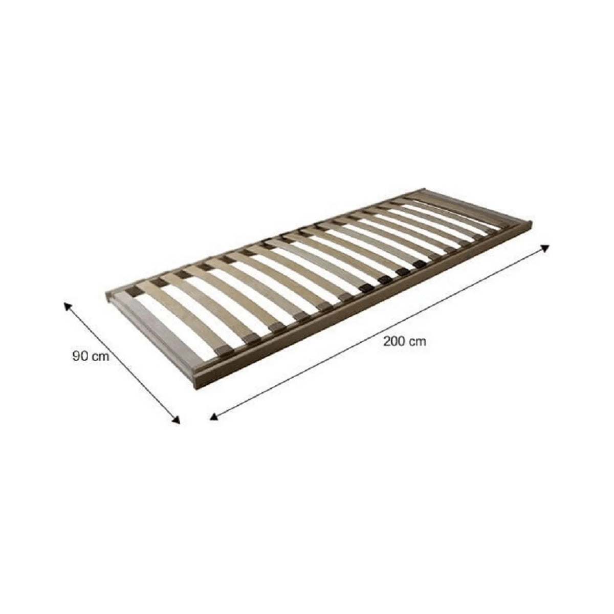 Somiera rabatabila BASIC FLEX FRONT, lemn mesteacan, 16 lamele, 90x200 cm