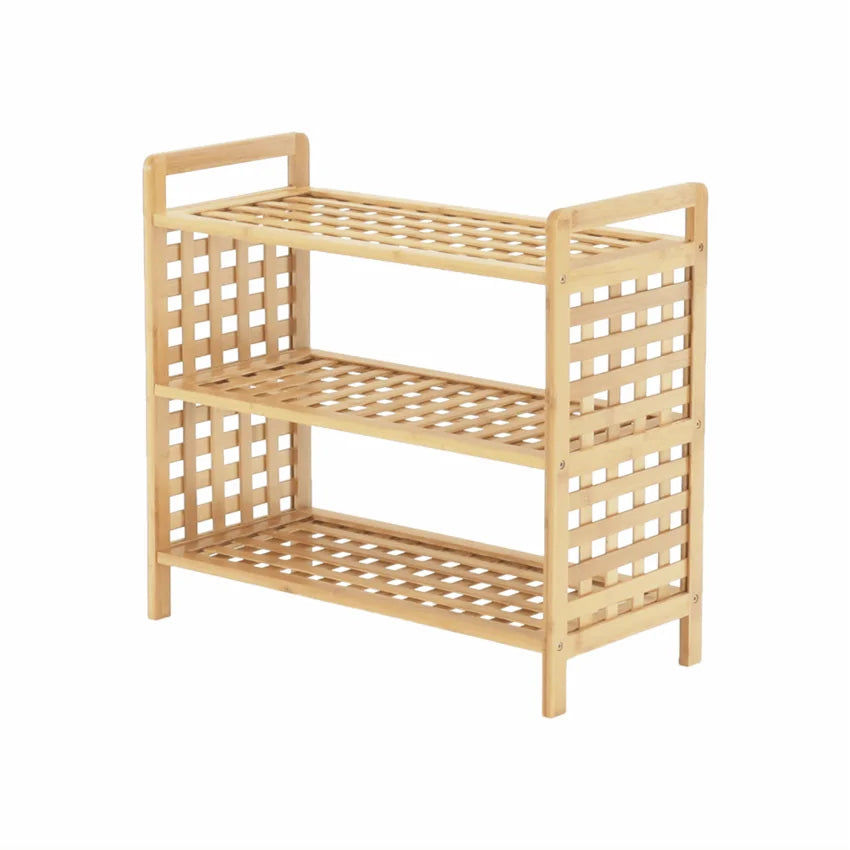 Pantofar SOVETO TYP 2, bambus natural, lemn bambus lacuit, 60x28x55 cm
