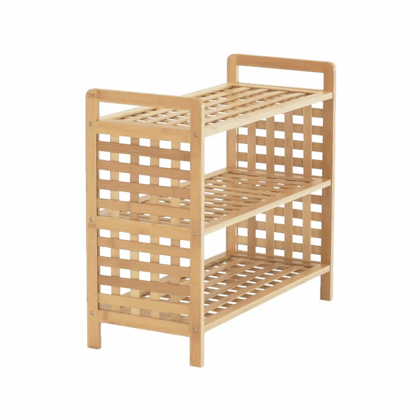 Pantofar SOVETO TYP 2, bambus natural, lemn bambus lacuit, 60x28x55 cm