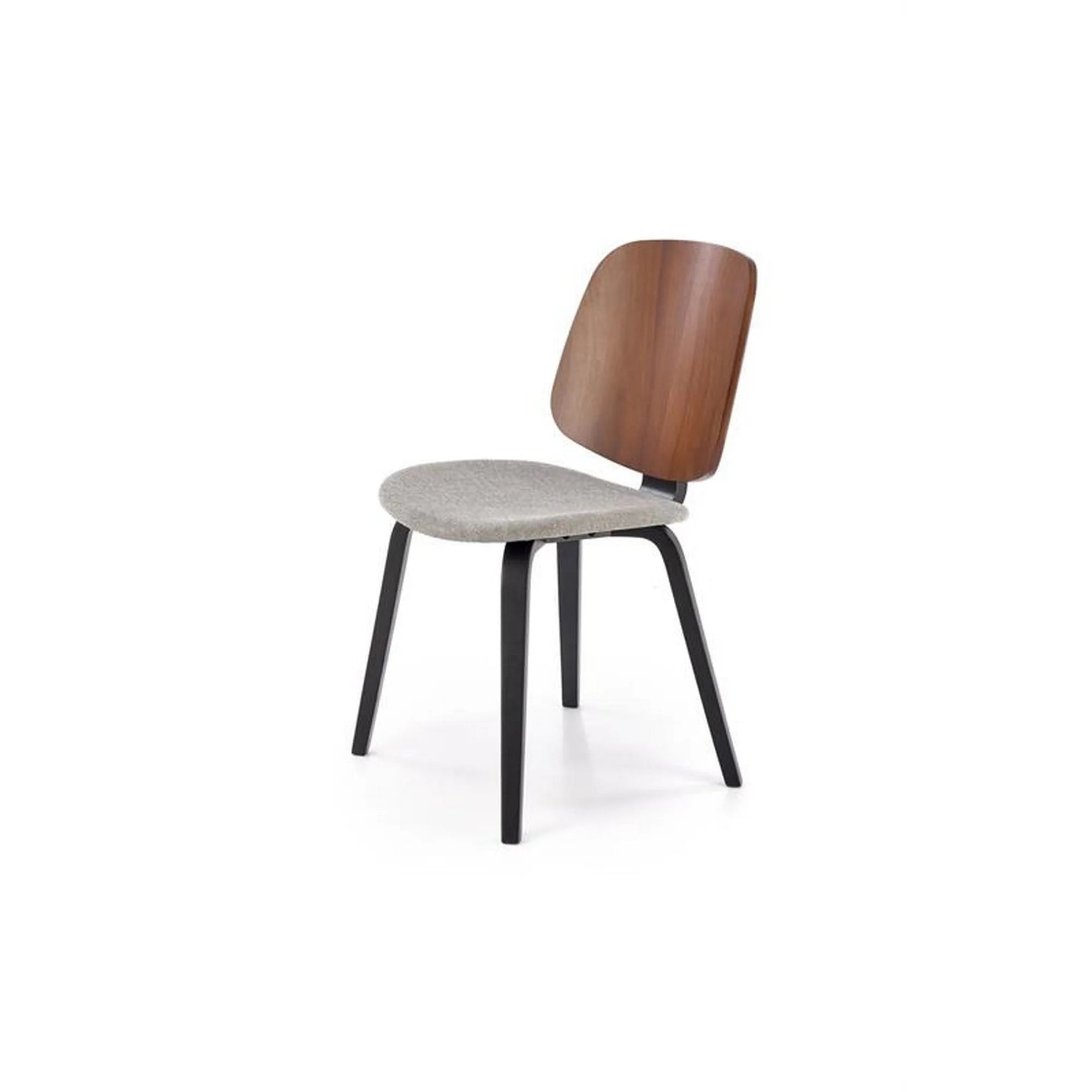Scaun K563, nuc/gri/negru, lemn/placaj/stofa, 45x54x81 cm