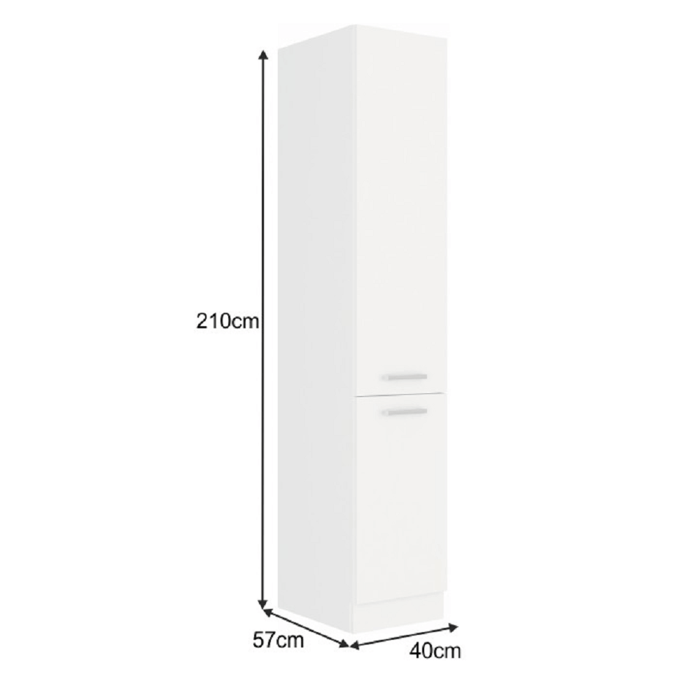 Dulap SPLIT 40, alb, PAL melaminat, cu 2 usi, 40x57x210 cm
