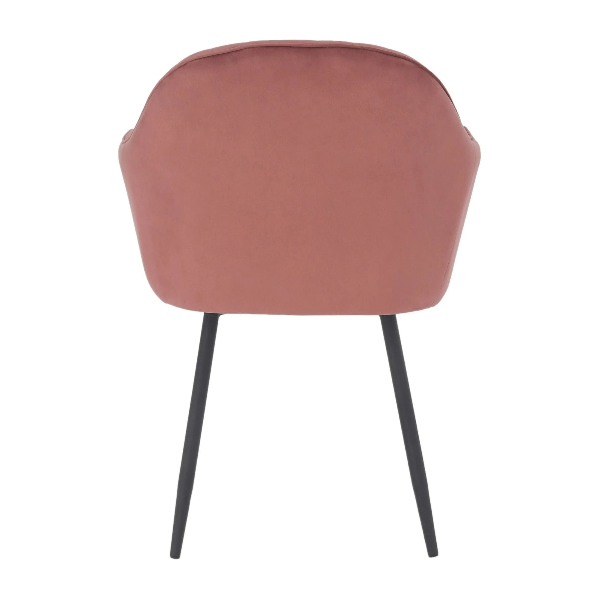 Scaun ZIRKON, roz/negru, stofa catifelata/metal, 56x55x82 cm