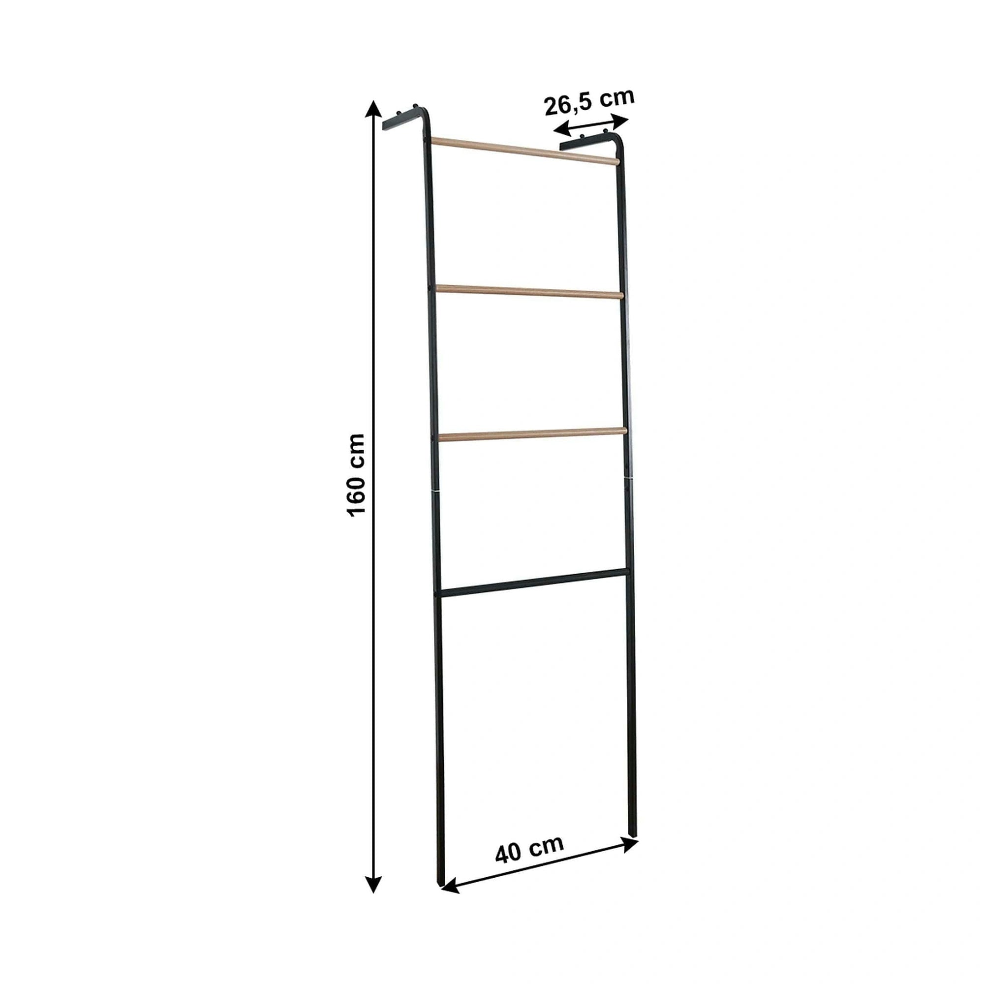 Stander haine BUBY, negru/fag, metal, 40x27x160 cm