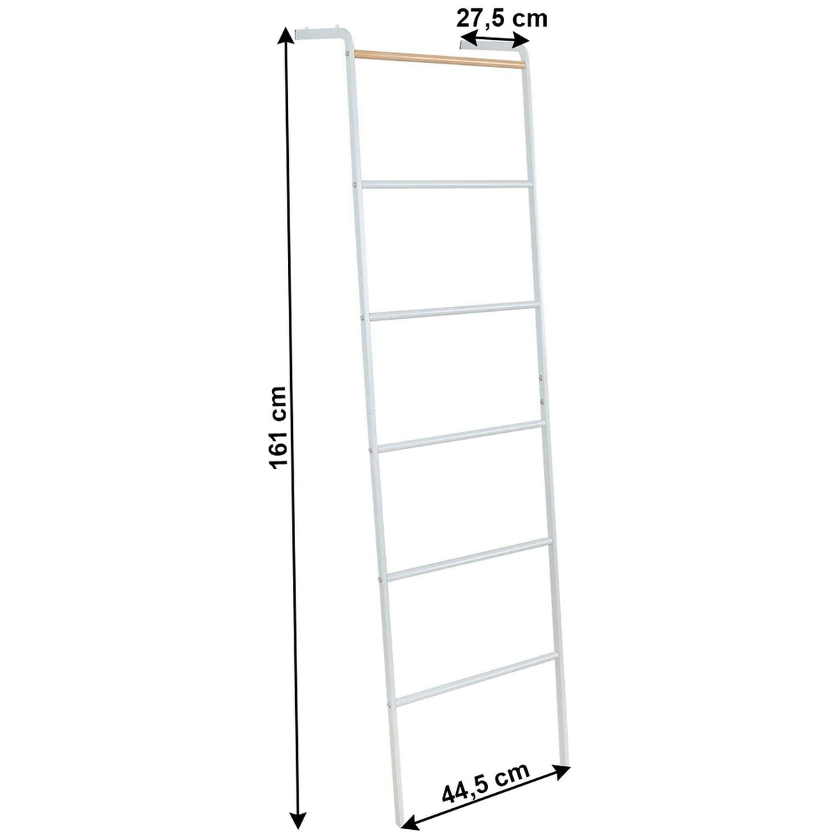Stander haine BUNY, alb, metal, 45x28x161 cm