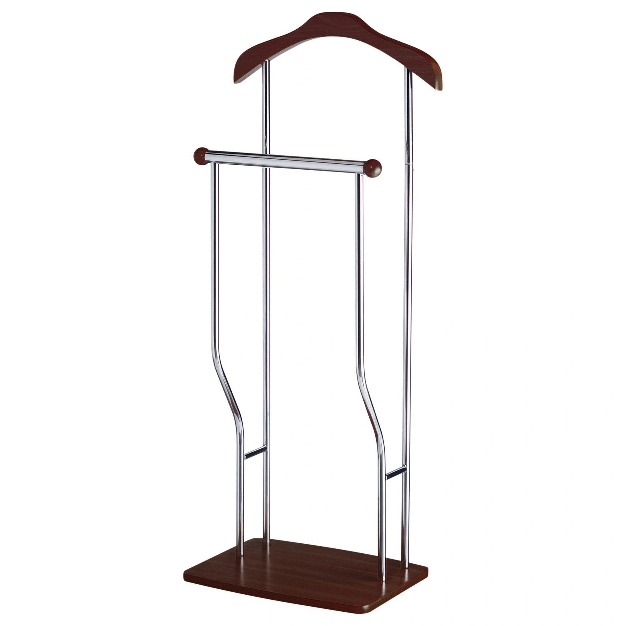Stander haine GREG, wenge/crom, metal/lemn, 40x30x107 cm