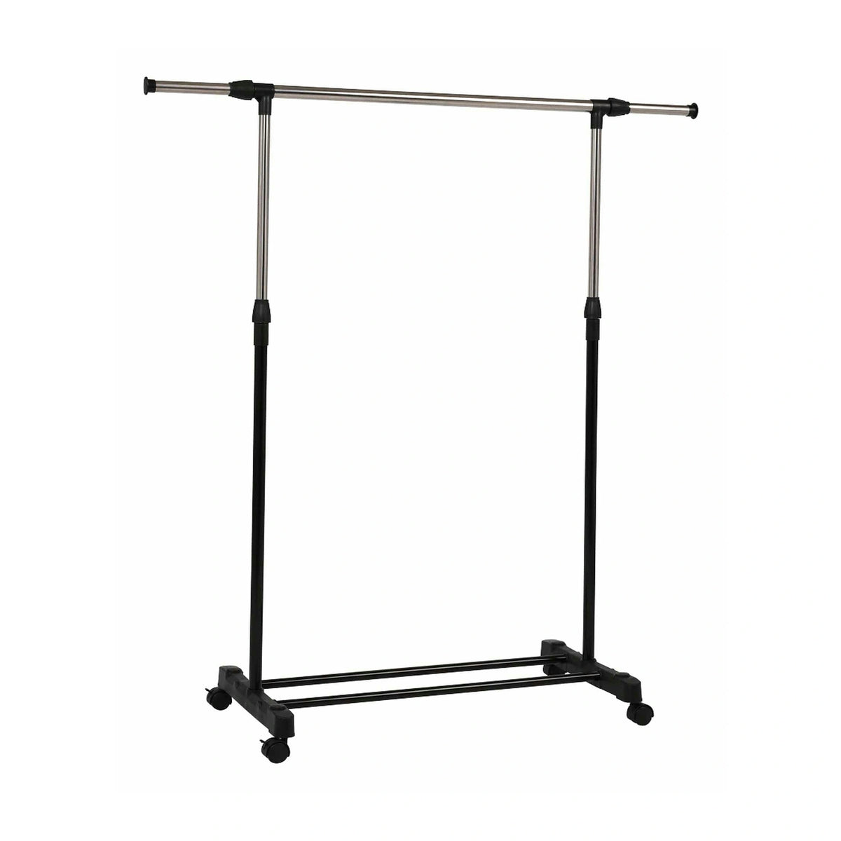 Stander haine HILAR, negru/crom, metal/plastic, 80x43x150 cm