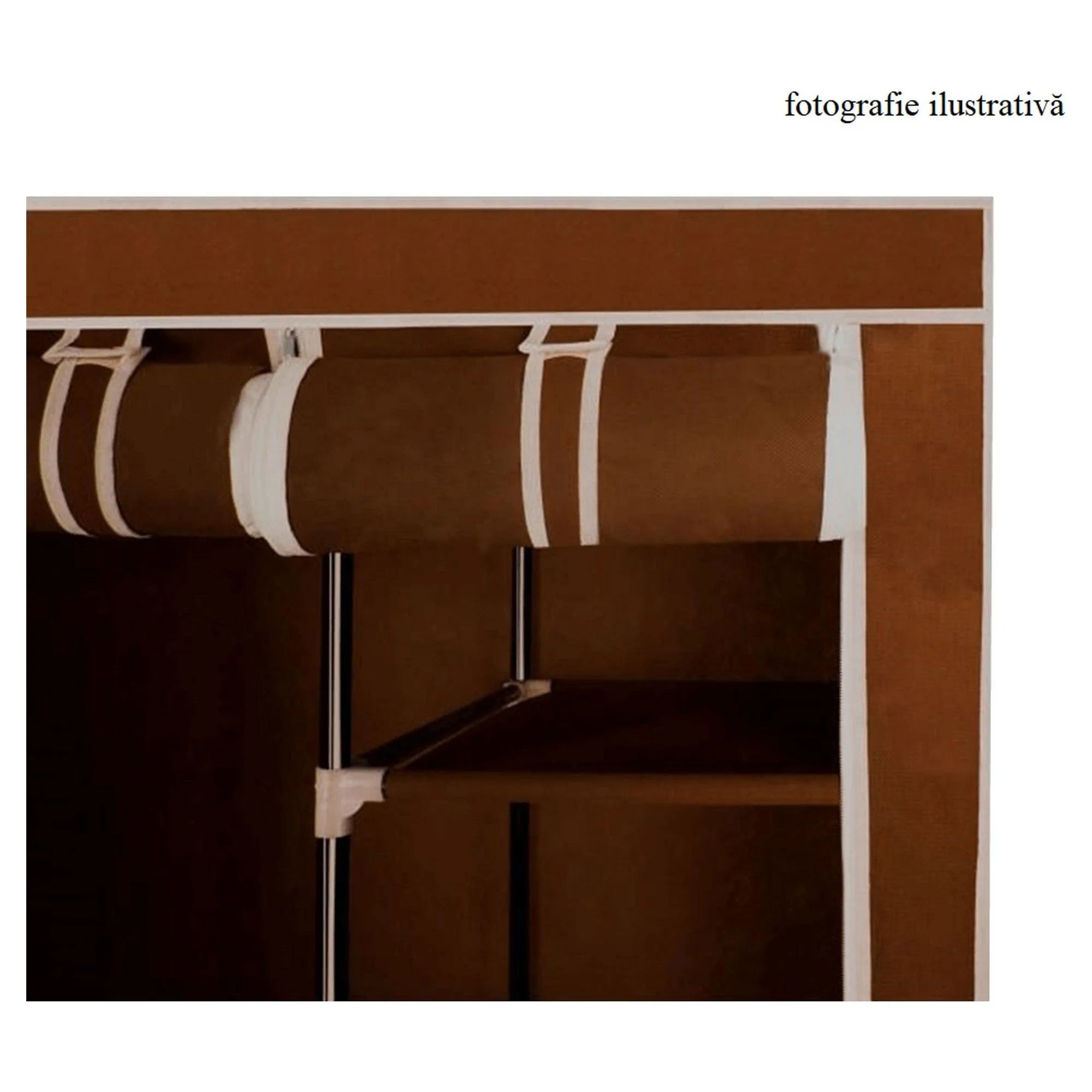 Stander haine METIN VNW15, maro, material textil/metal, 150x45x175 cm