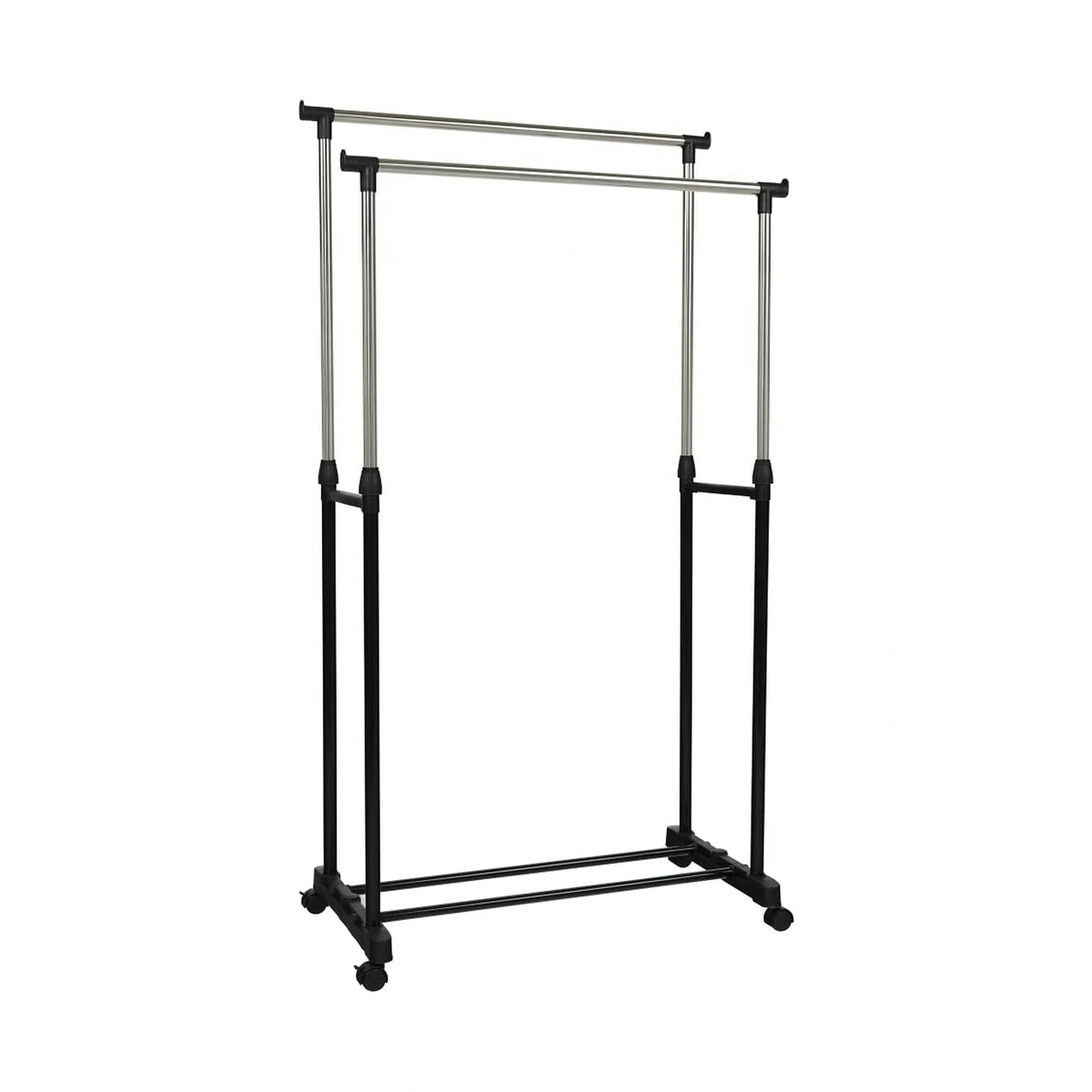 Stander haine OLIVER, negru/crom, metal/plastic, 80x43x150 cm