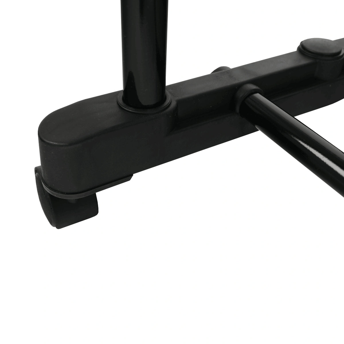 Stander haine OLIVER, negru/crom, metal/plastic, 80x43x150 cm