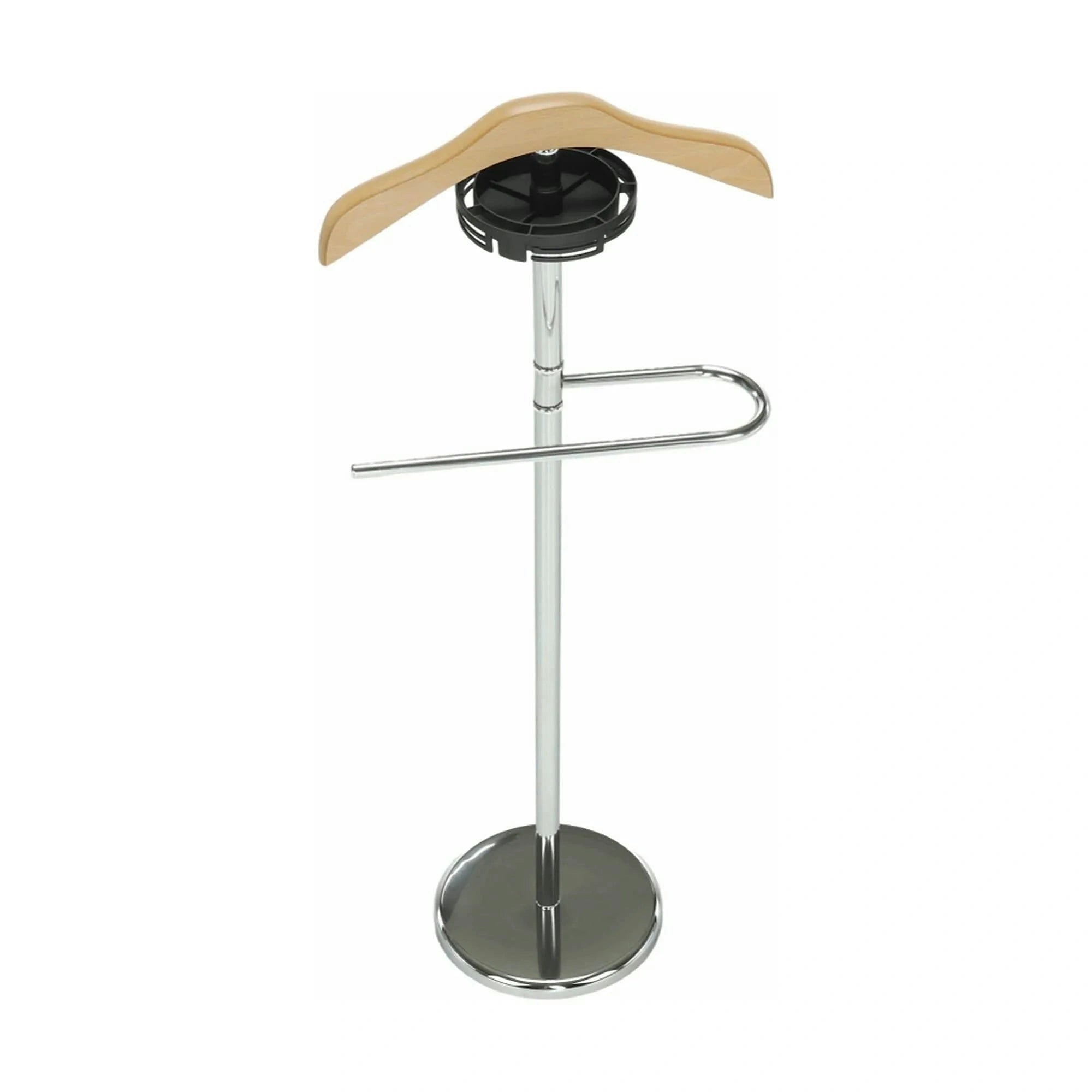 Stander haine SUNIL, stejar/crom, lemn/otel, 46x28x110 cm