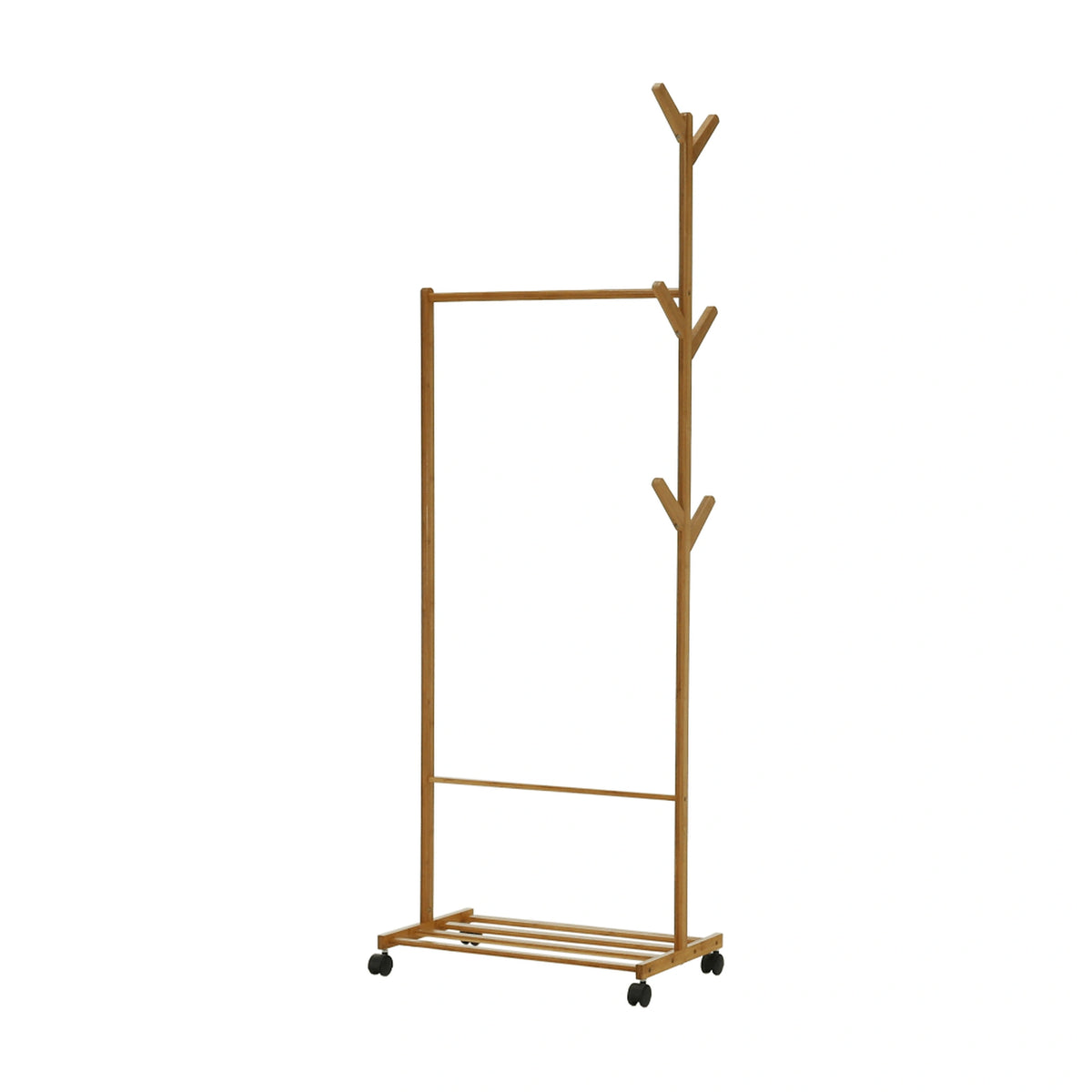 Stander haine VIKIR TYP 1, bambus, lemn, 60x35x174 cm