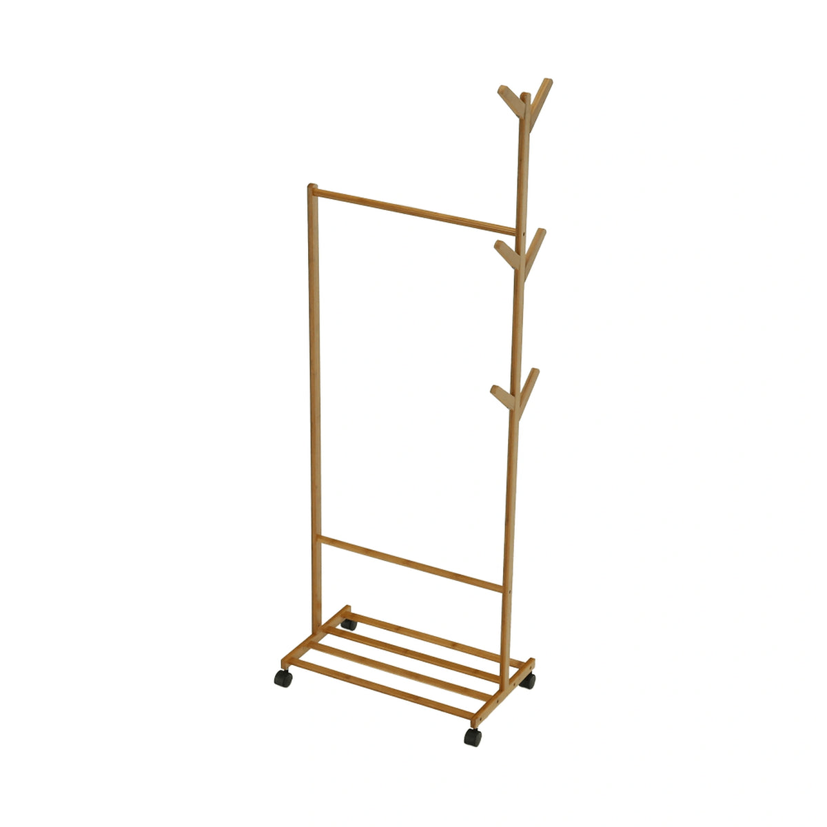Stander haine VIKIR TYP 1, bambus, lemn, 60x35x174 cm