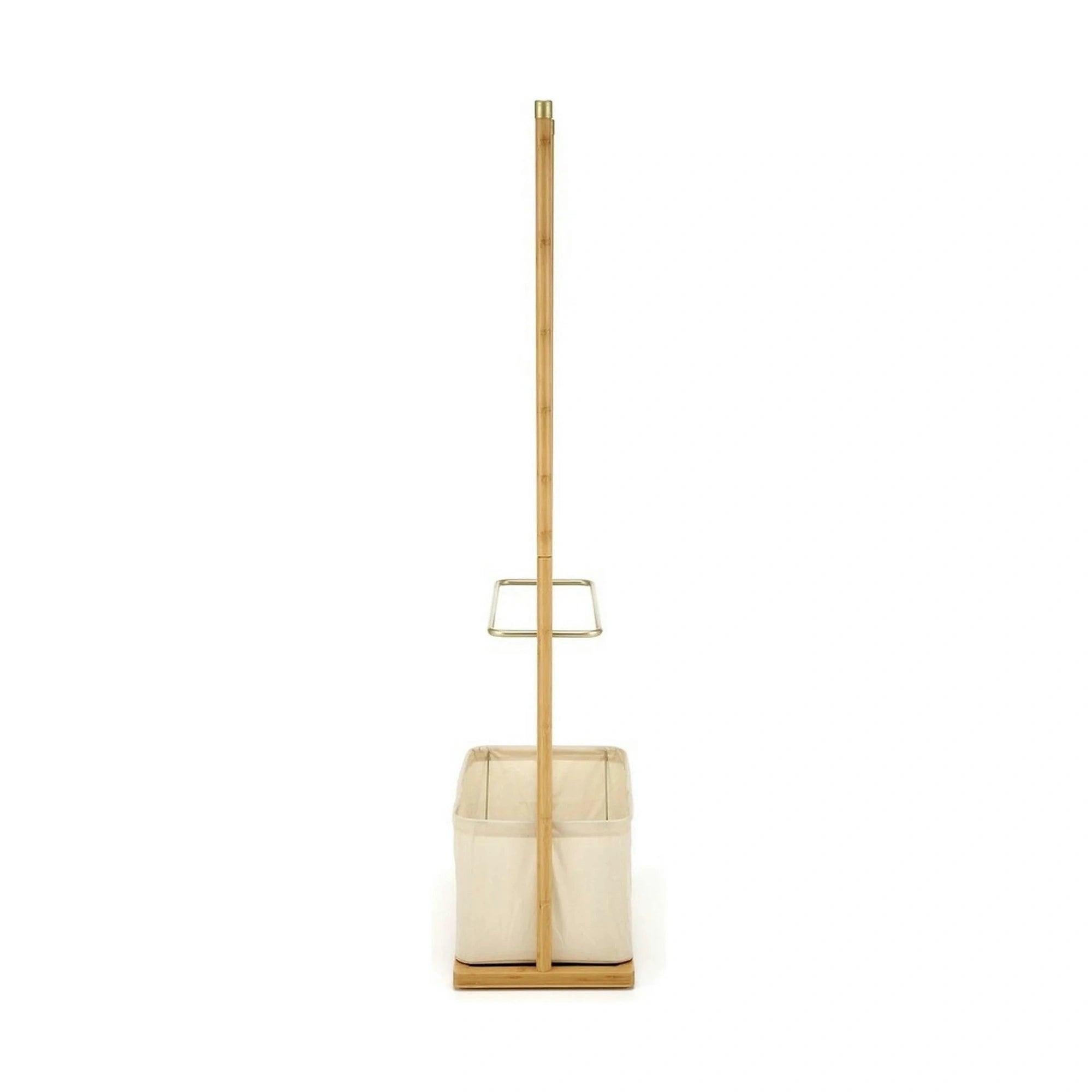 Stander haine WU-31, stejar, metal/lemn de bambus, 60x35x166 cm