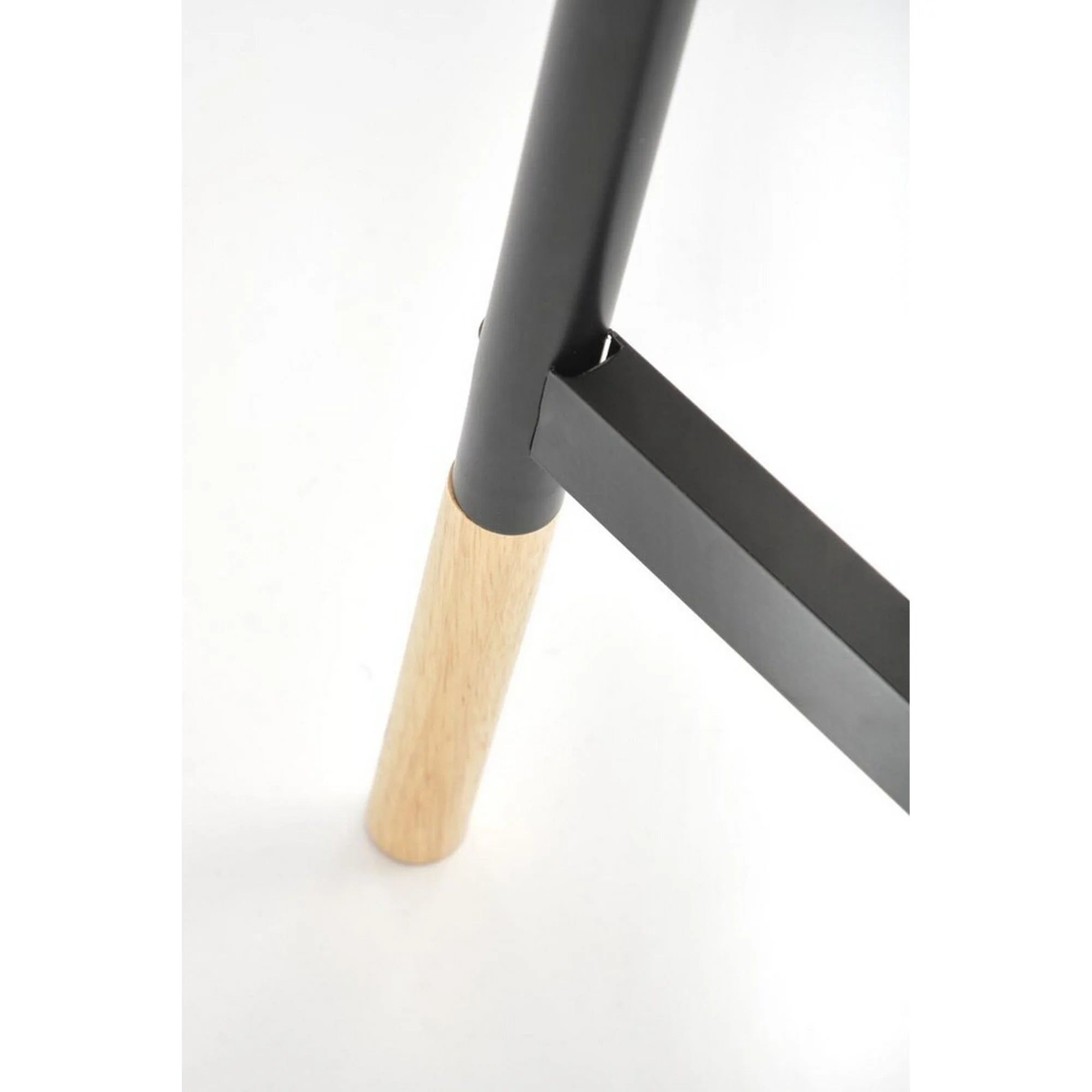 Stander haine WU-32, negru/auriu, metal/lemn, 91x56x165 cm