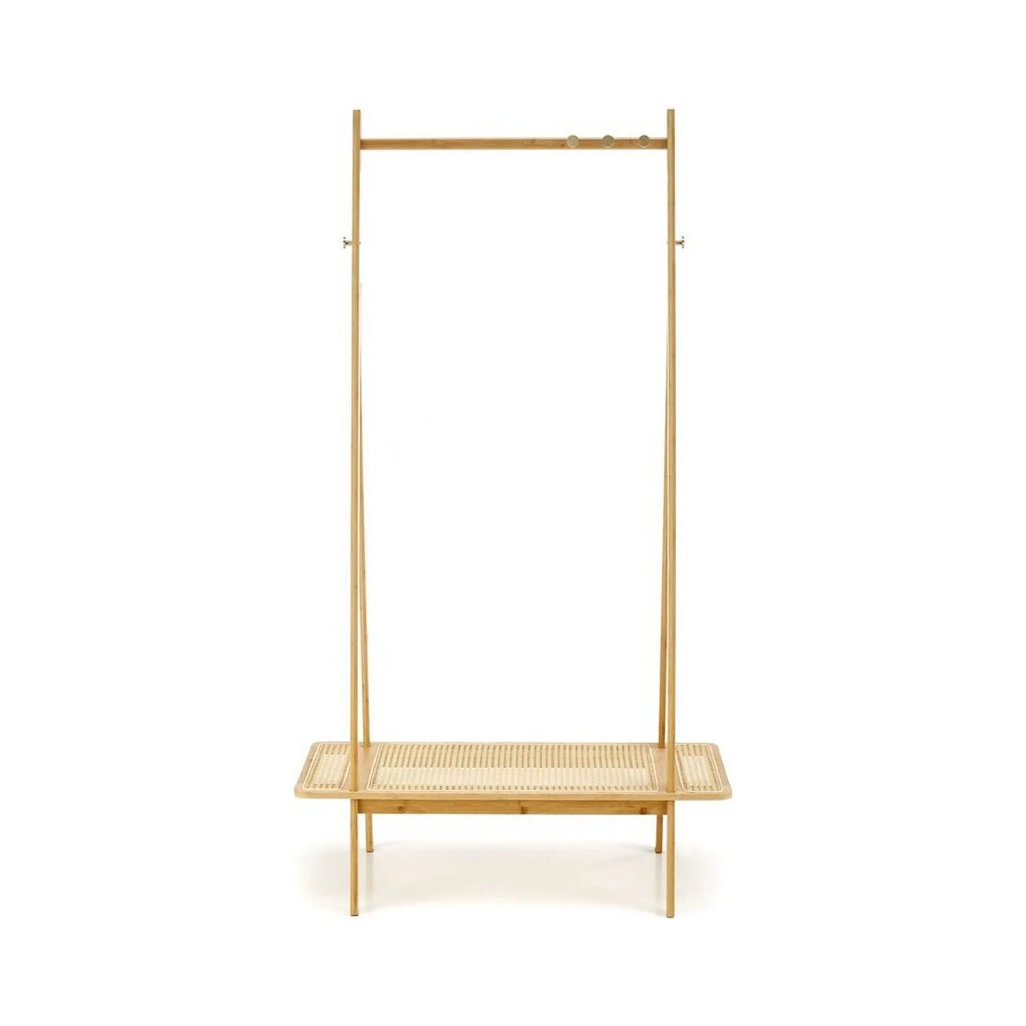 Stander haine WU-33, stejar, lemn de bambus/ratan, 68x44x168 cm
