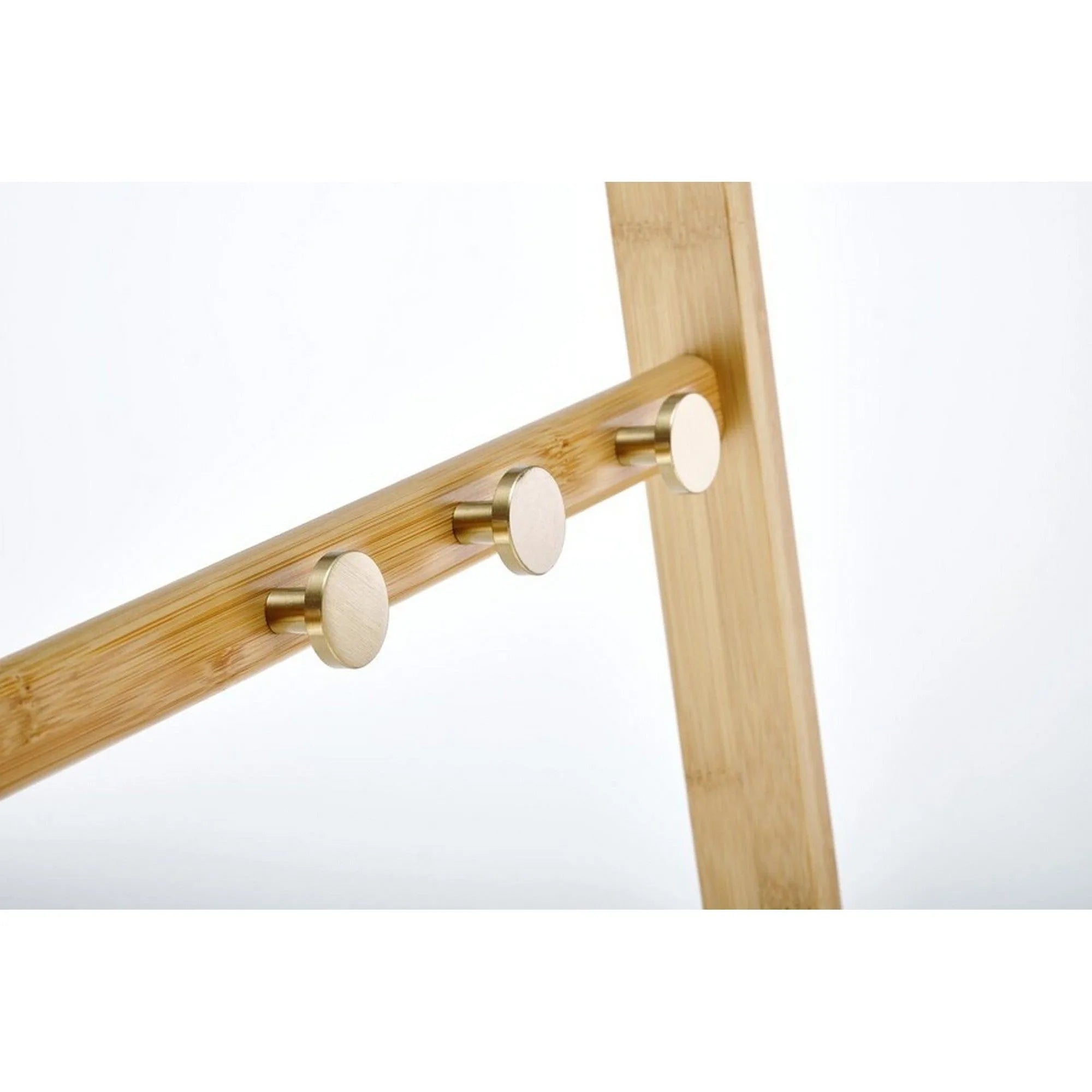 Stander haine WU-33, stejar, lemn de bambus/ratan, 68x44x168 cm