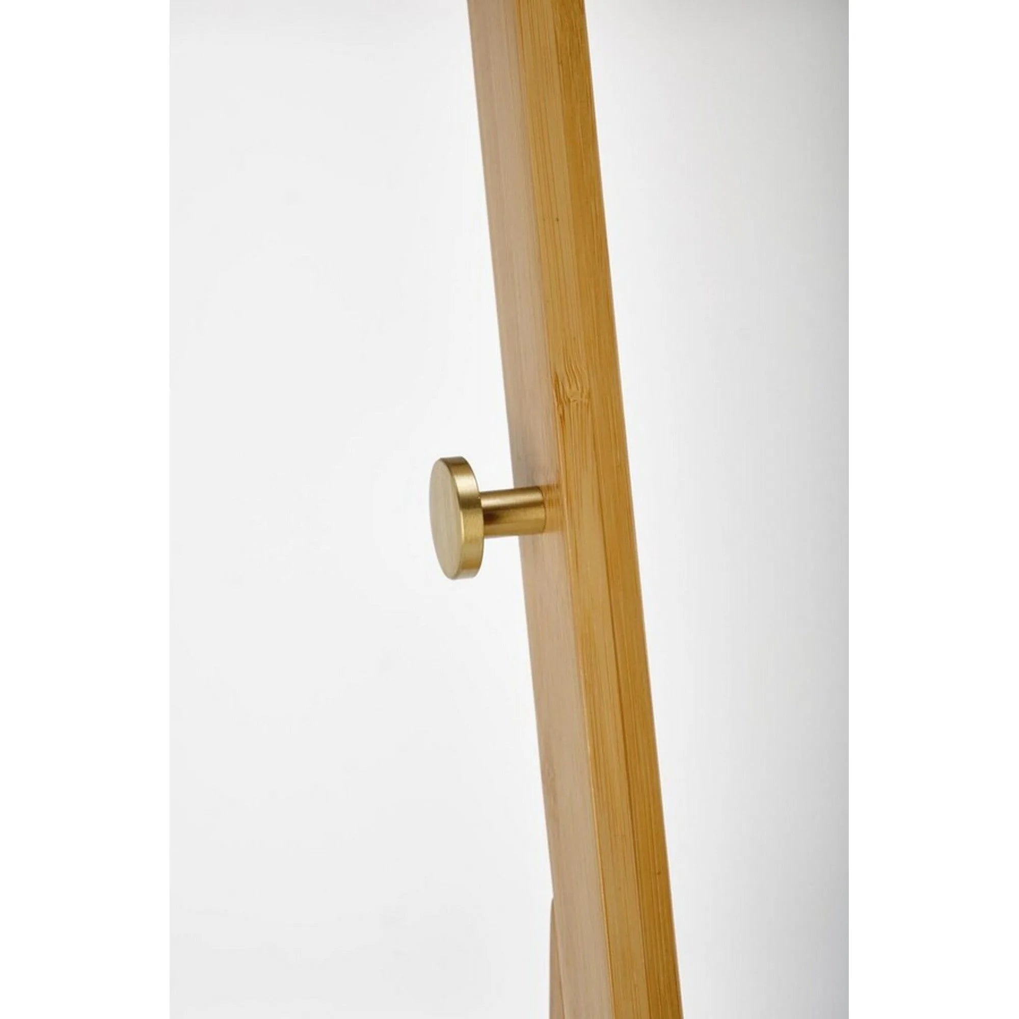 Stander haine WU-33, stejar, lemn de bambus/ratan, 68x44x168 cm