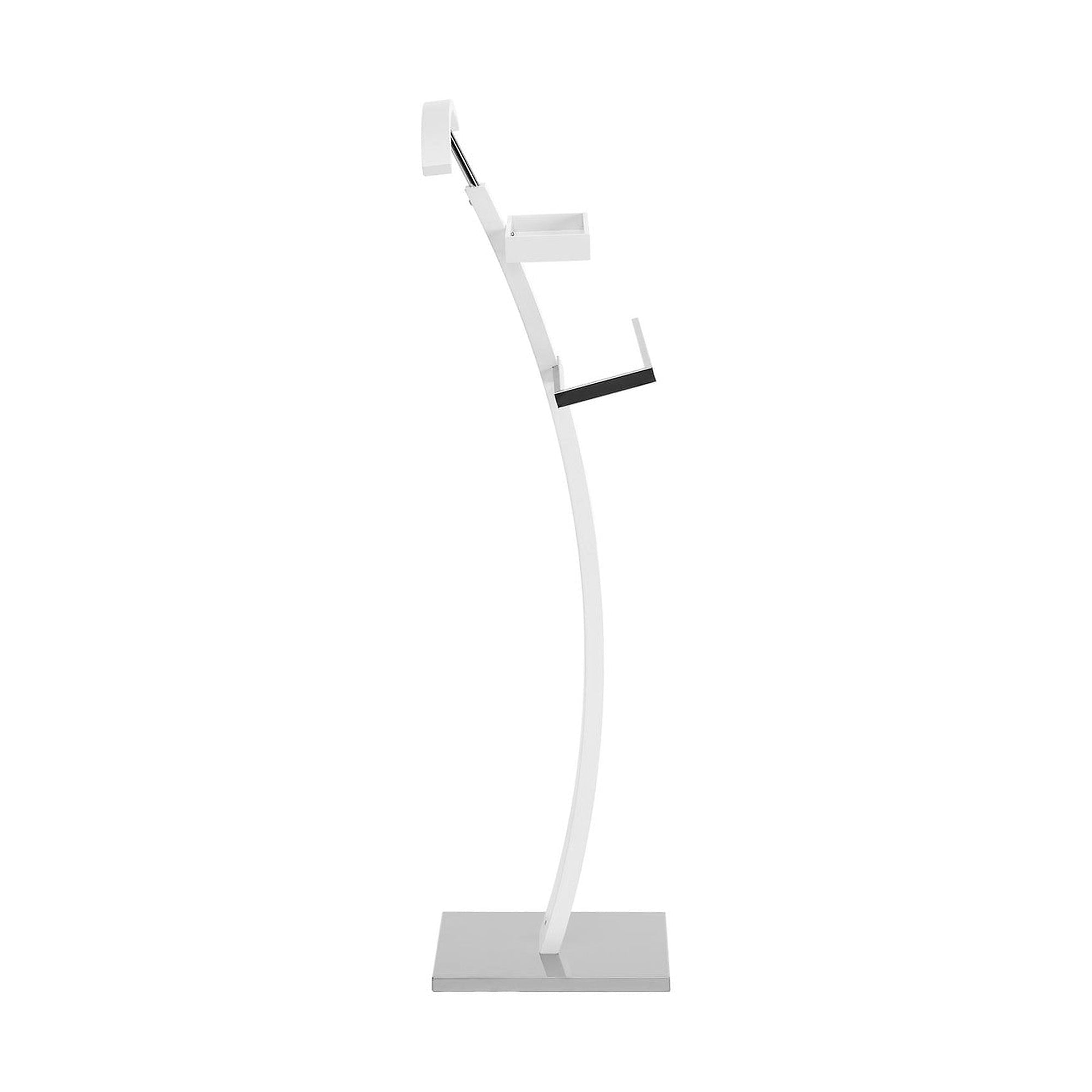 Stander haine WU13, alb, otel/lemn, 32x20x117 cm